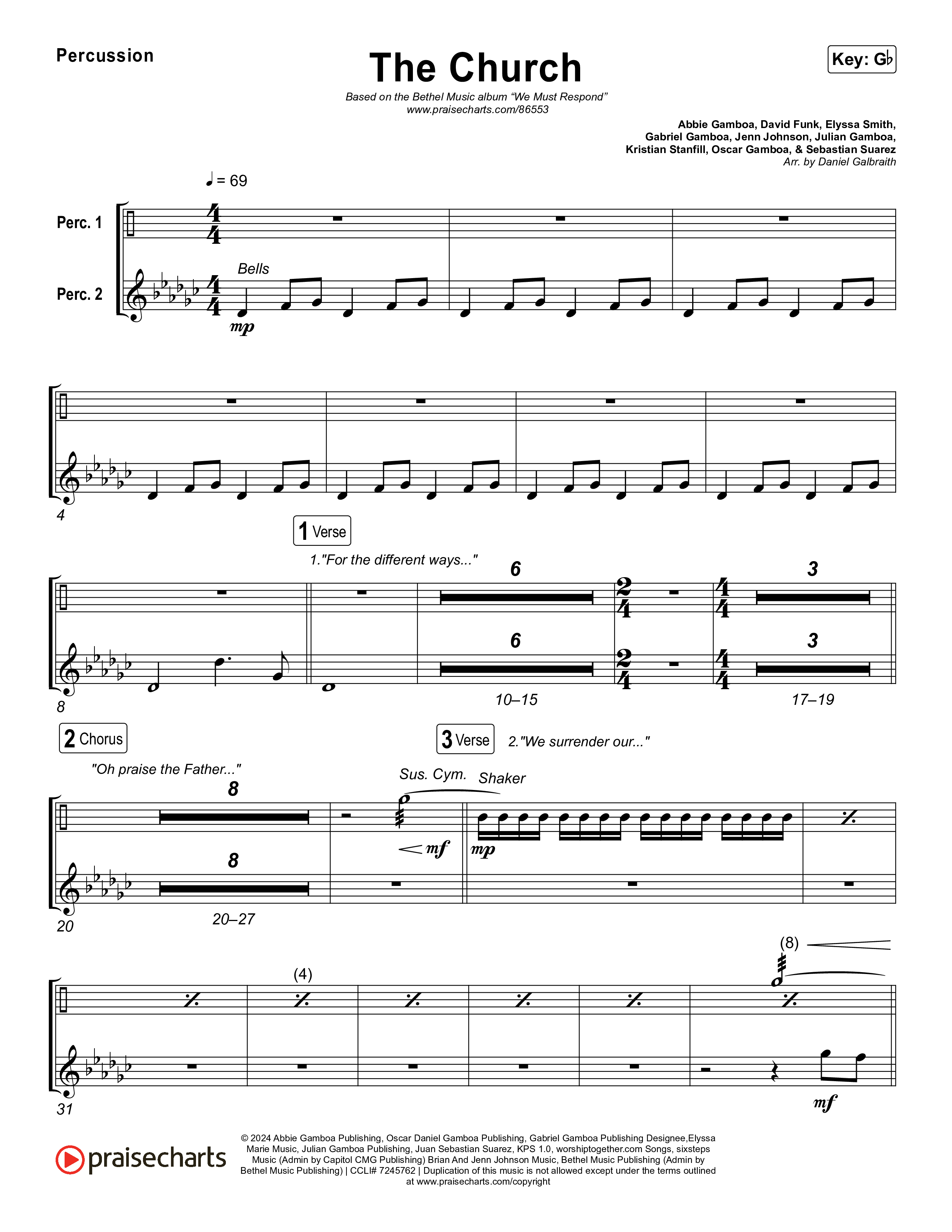 The Church (Live) Percussion (Bethel Music)