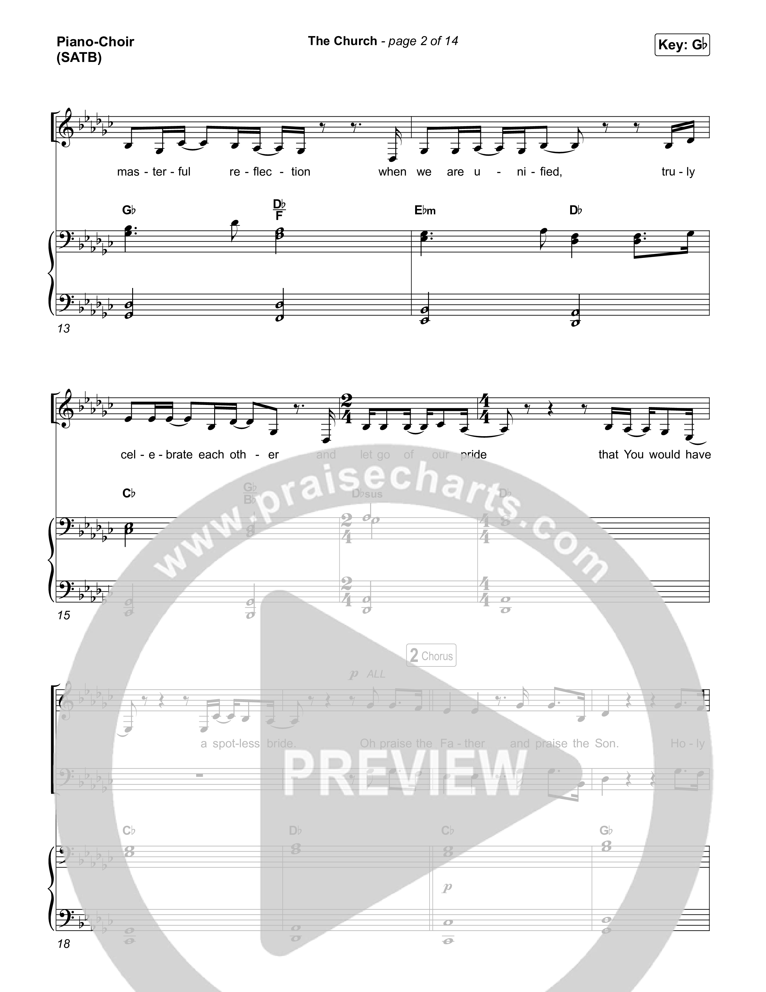 The Church (Live) Piano/Vocal Pack (Bethel Music)