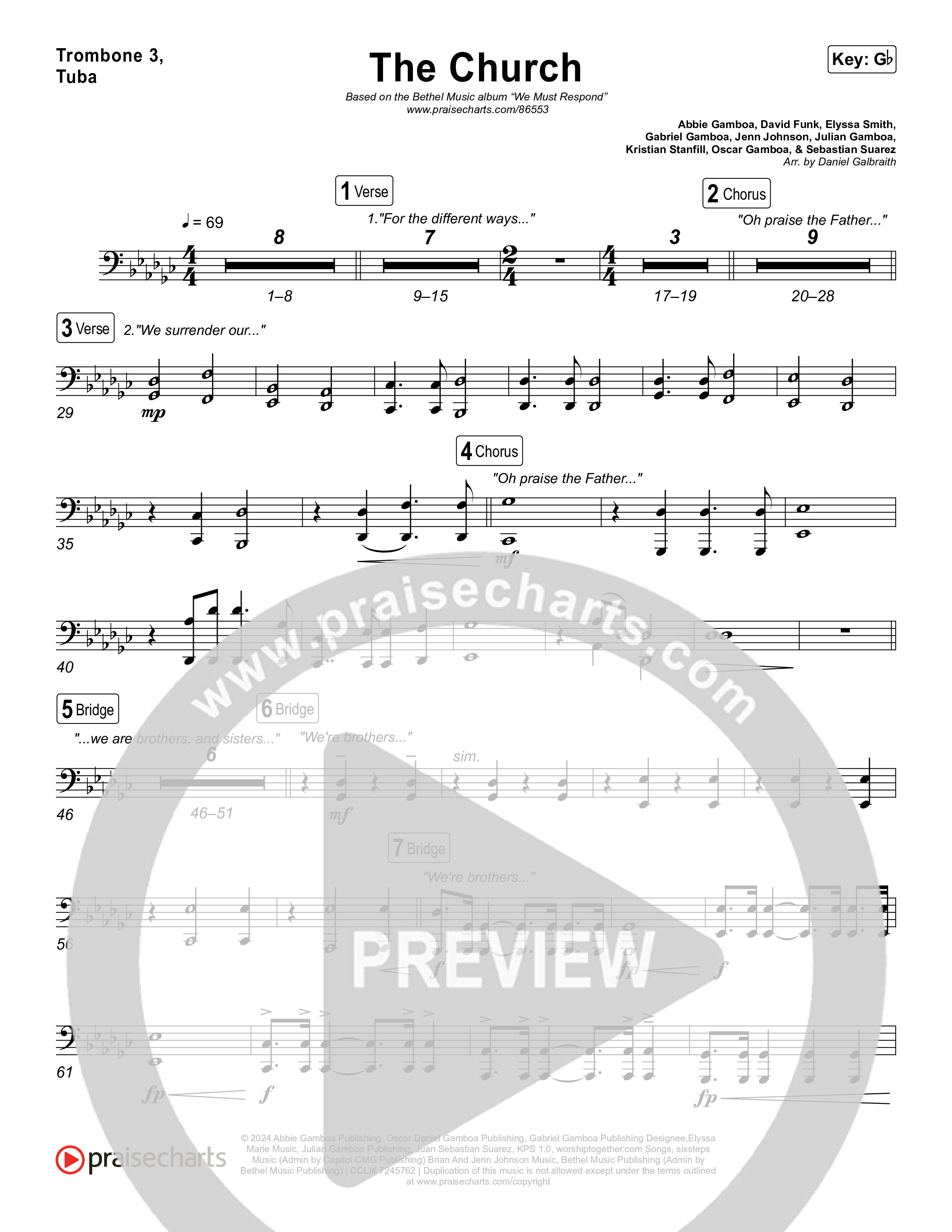 The Church (Live) Trombone 1,2 (Bethel Music)