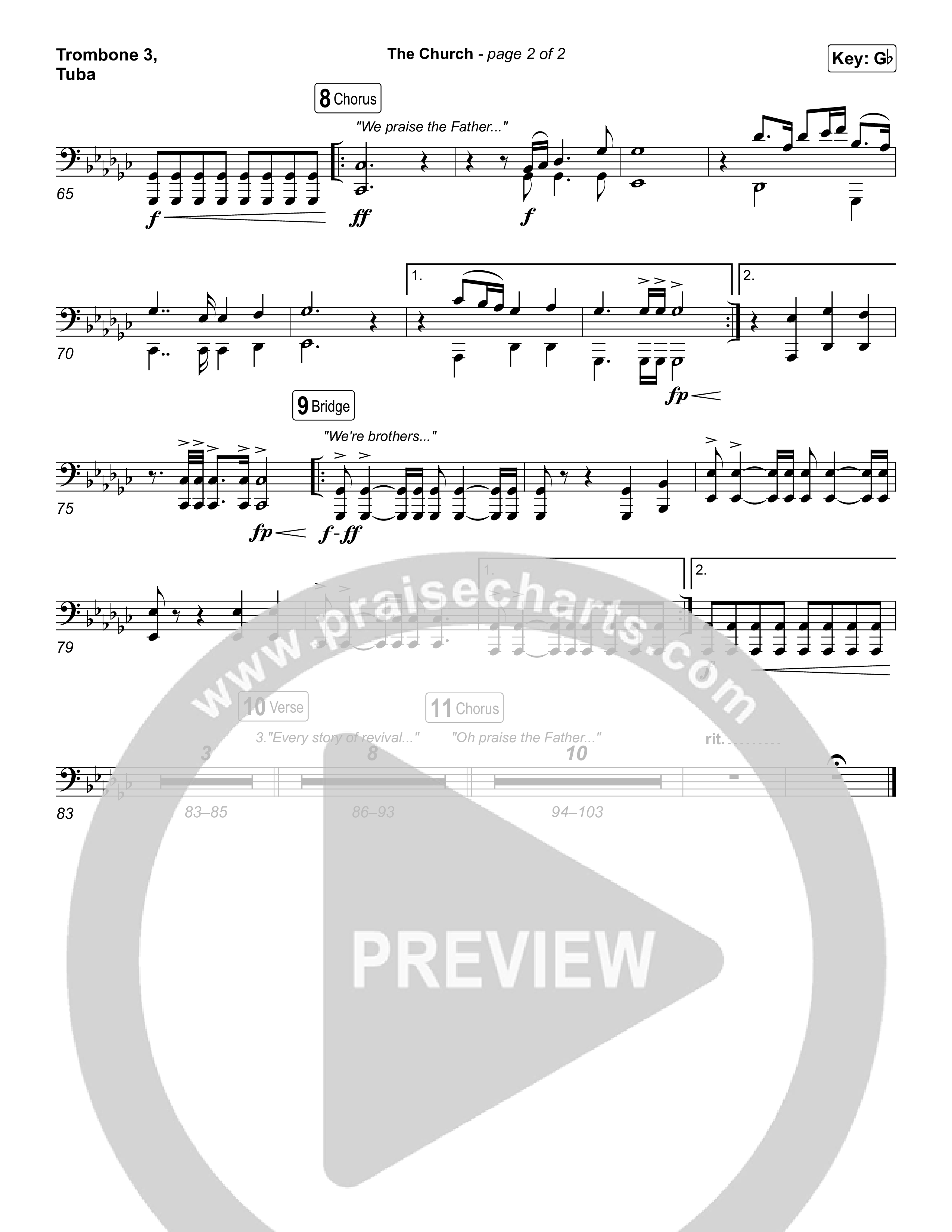 The Church (Live) Trombone 3/Tuba (Bethel Music)