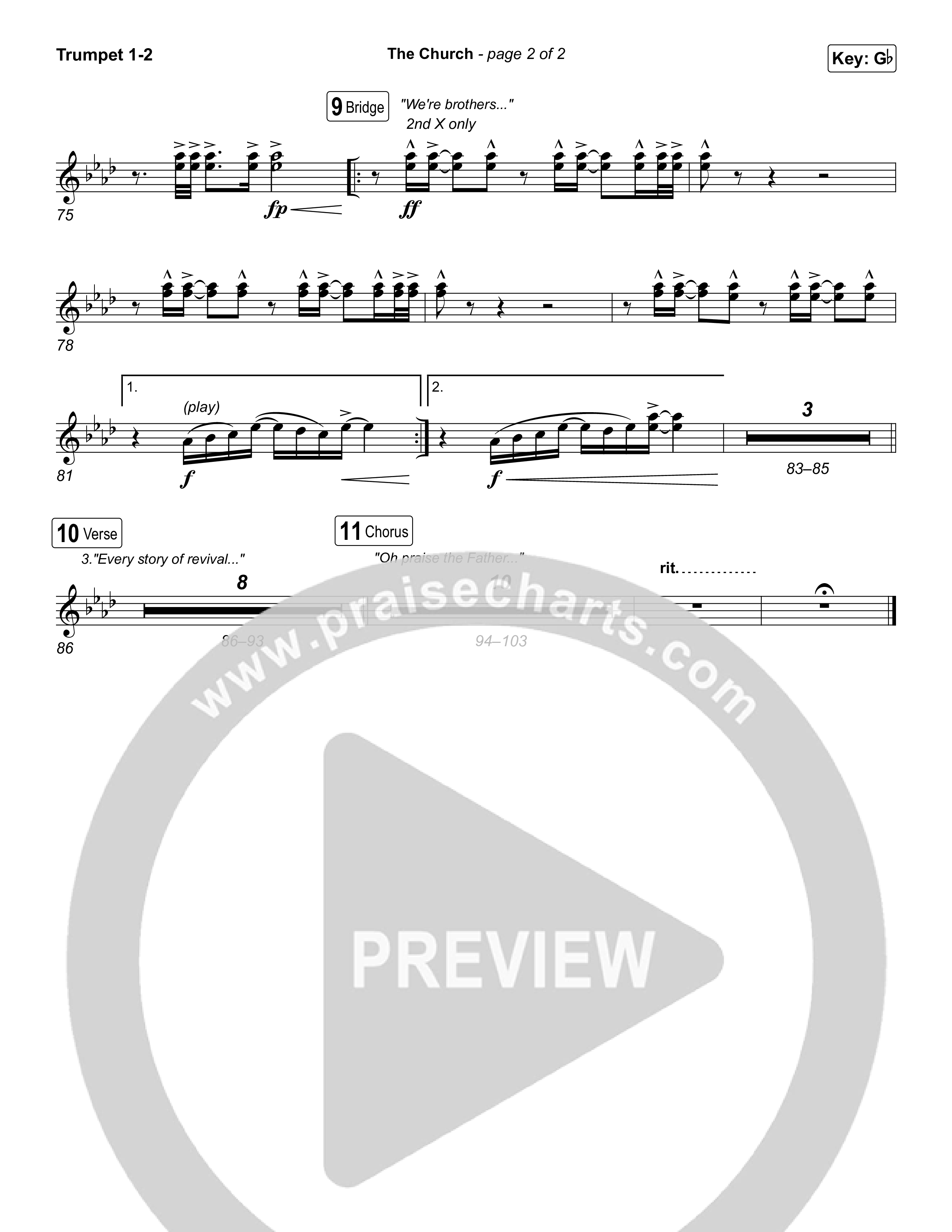 The Church (Live) Trumpet 1,2 (Bethel Music)