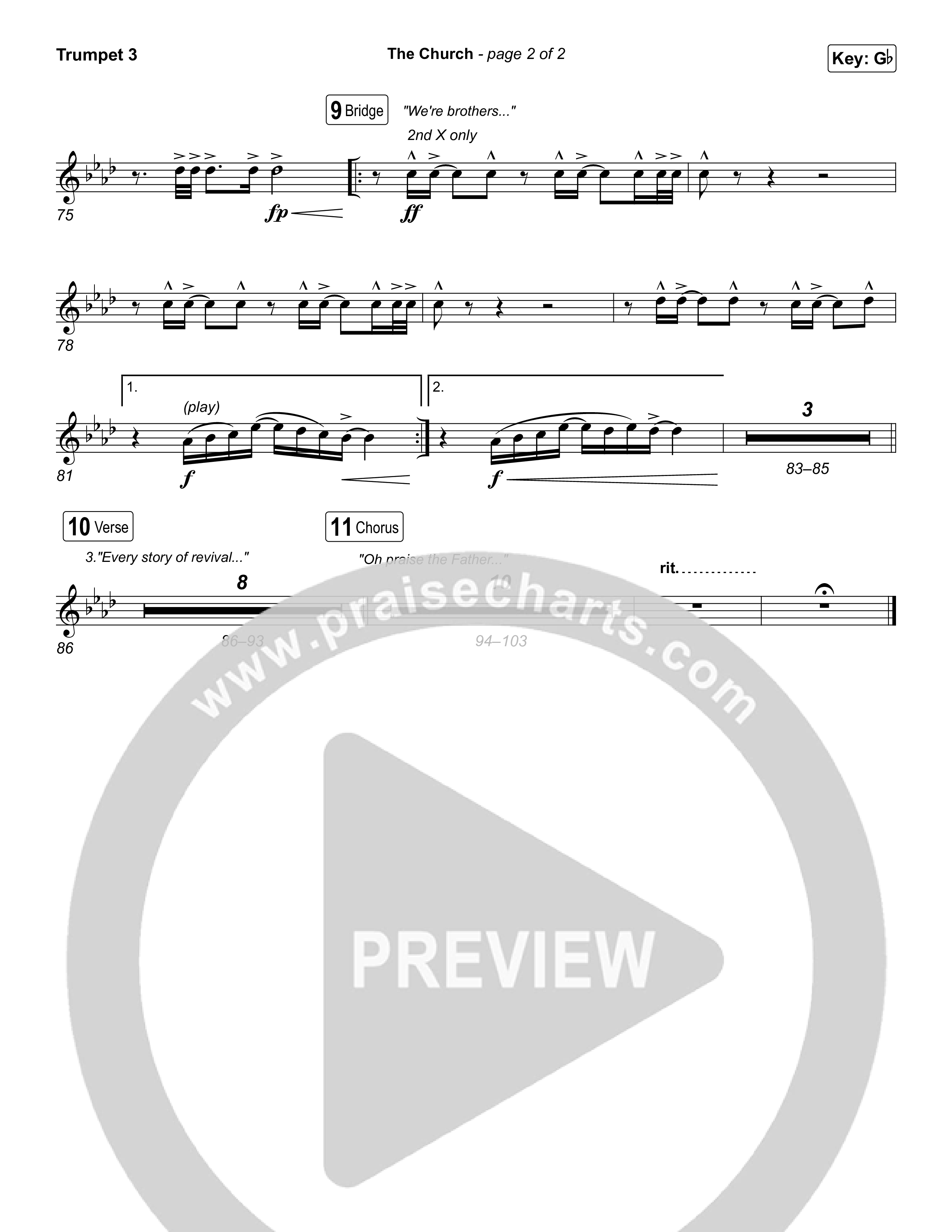 The Church (Live) Trumpet 3 (Bethel Music)