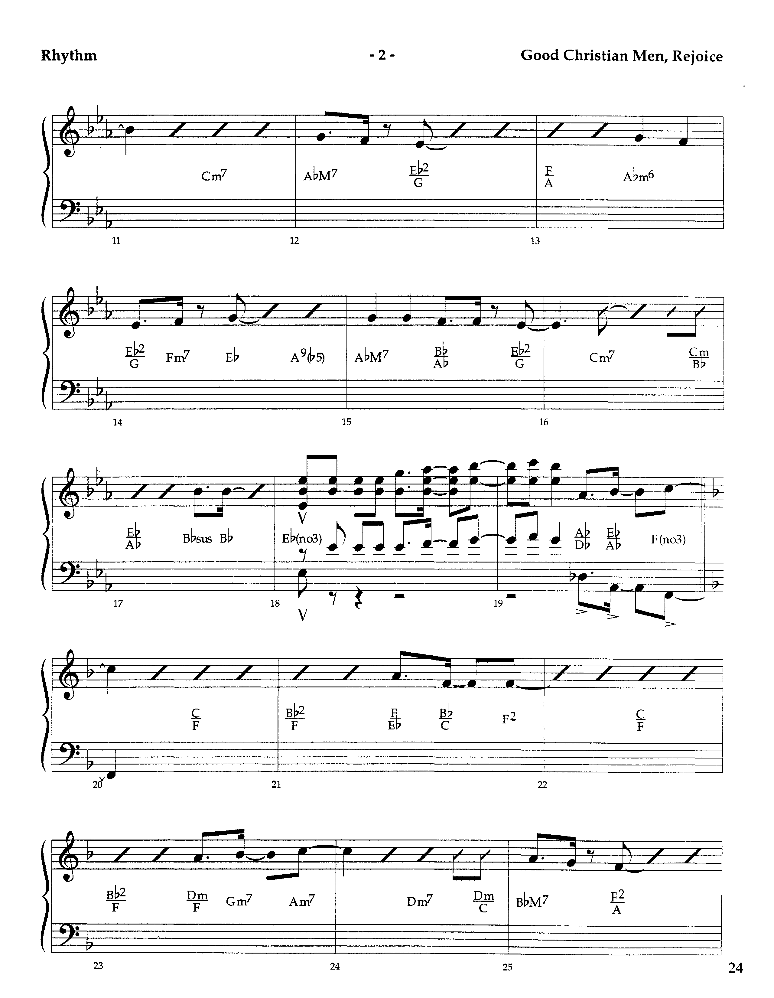 Good Christian Men Rejoice (Instrumental) Rhythm Chart (Lifeway Worship / Arr. Richard Kingsmore)