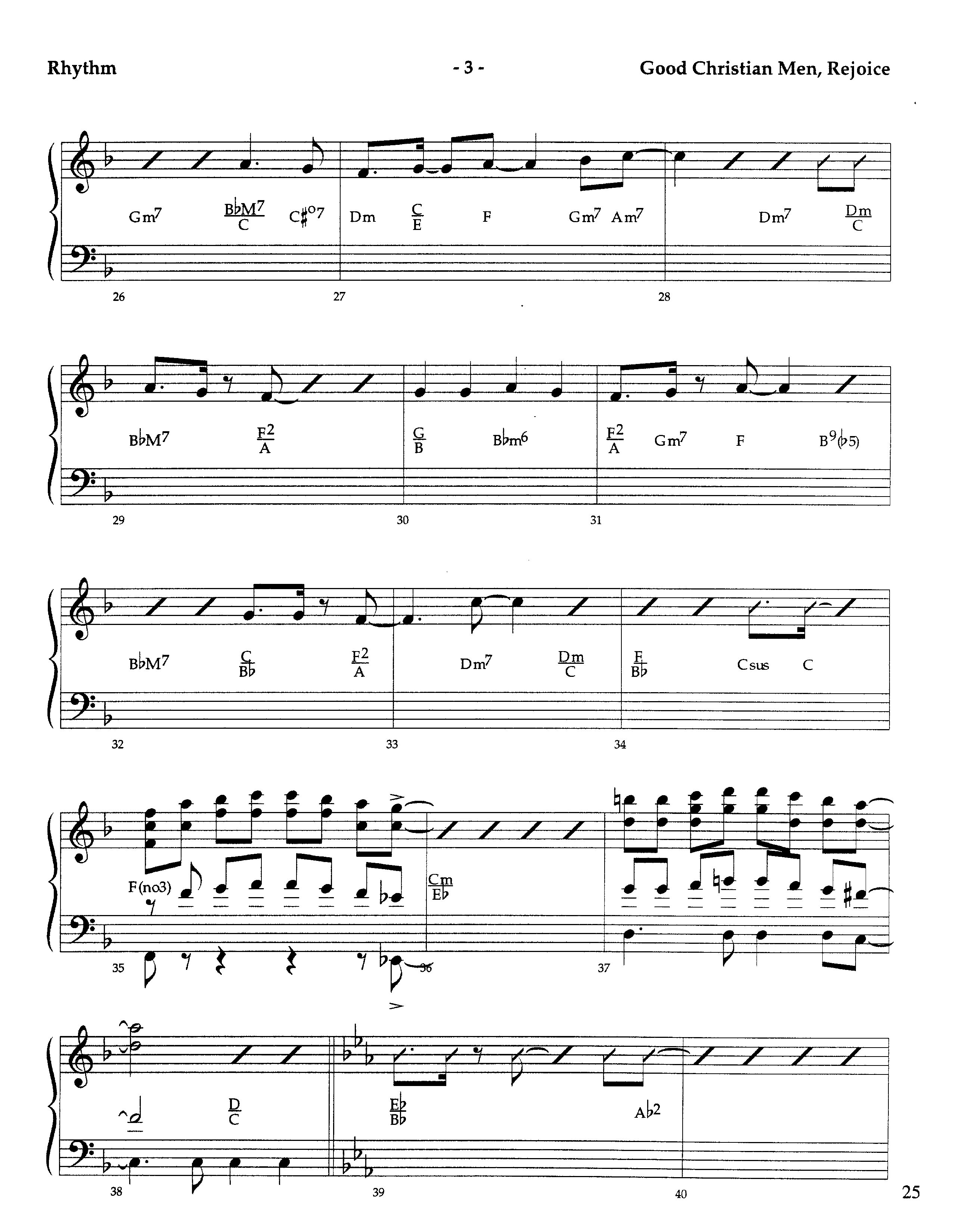 Good Christian Men Rejoice (Instrumental) Rhythm Chart (Lifeway Worship / Arr. Richard Kingsmore)