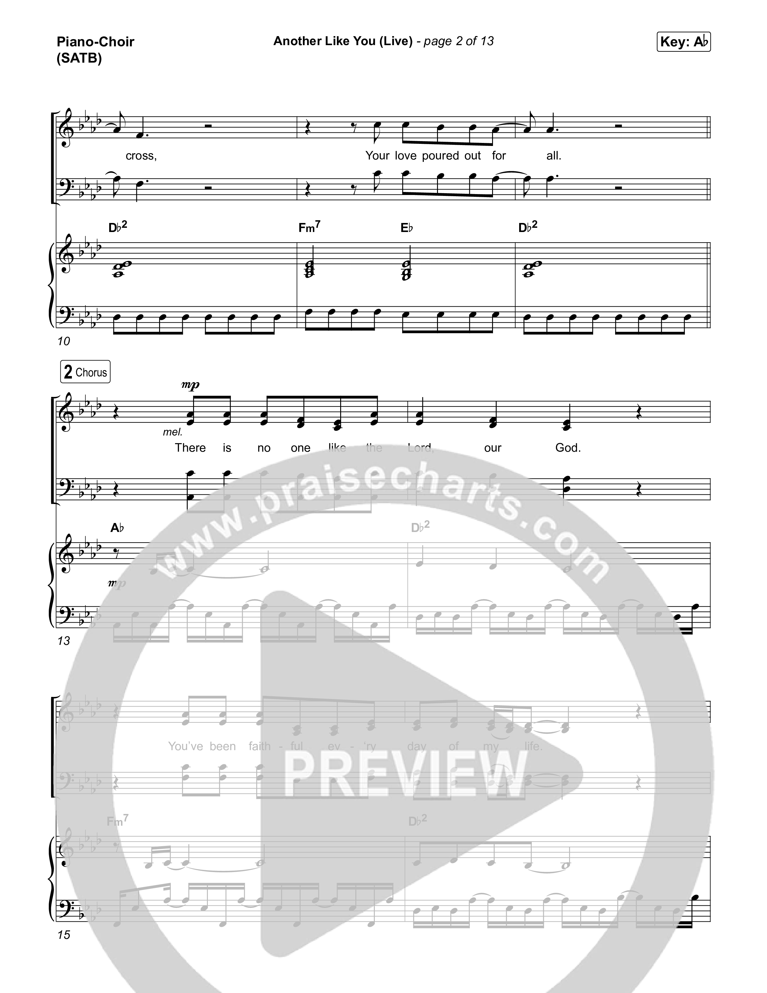 Another Like You (Live) Piano/Vocal Pack (Bethel Music)