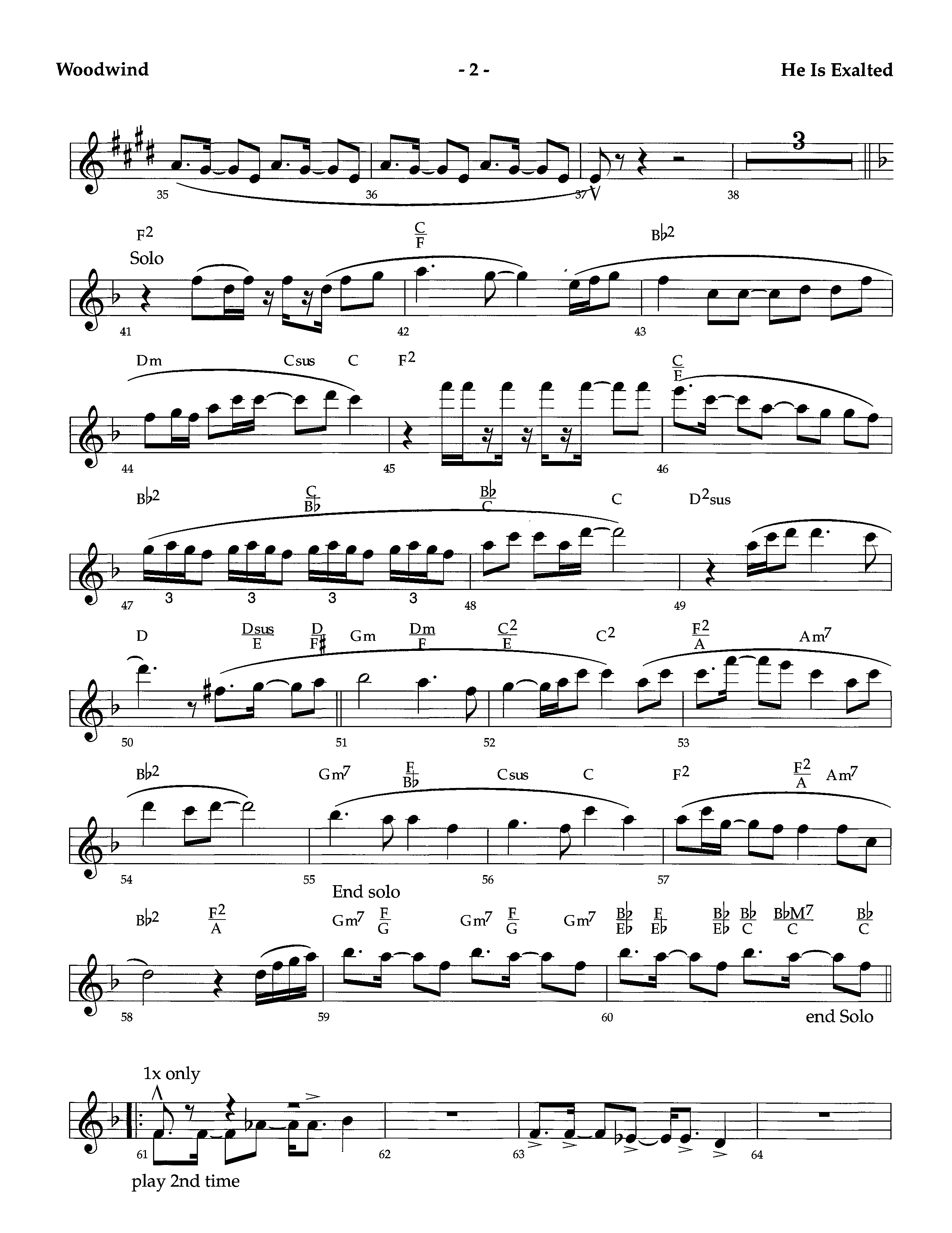 He Is Exalted (Instrumental) Winds (Lifeway Worship / Arr. Richard Kingsmore)