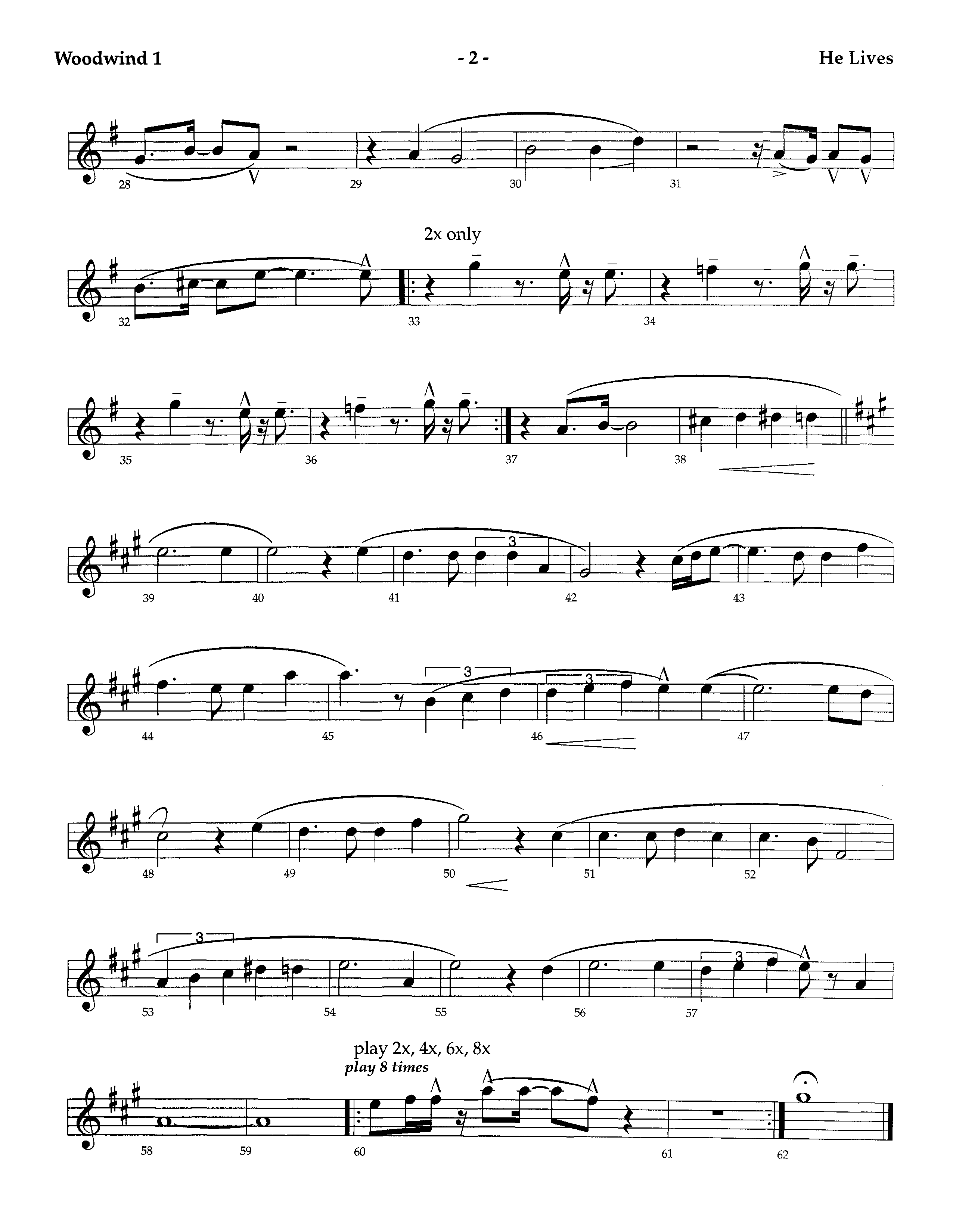 He Lives (Instrumental) Winds (Lifeway Worship / Arr. Richard Kingsmore)