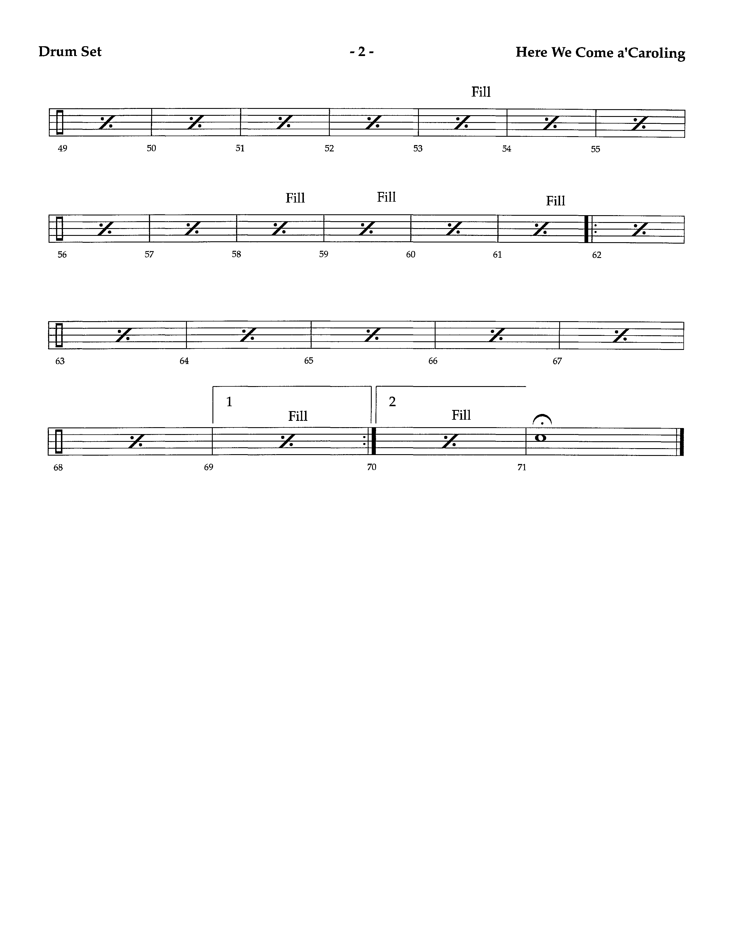 Here We Come A'Caroling (Instrumental) Drum Set (Lifeway Worship / Arr. Richard Kingsmore)