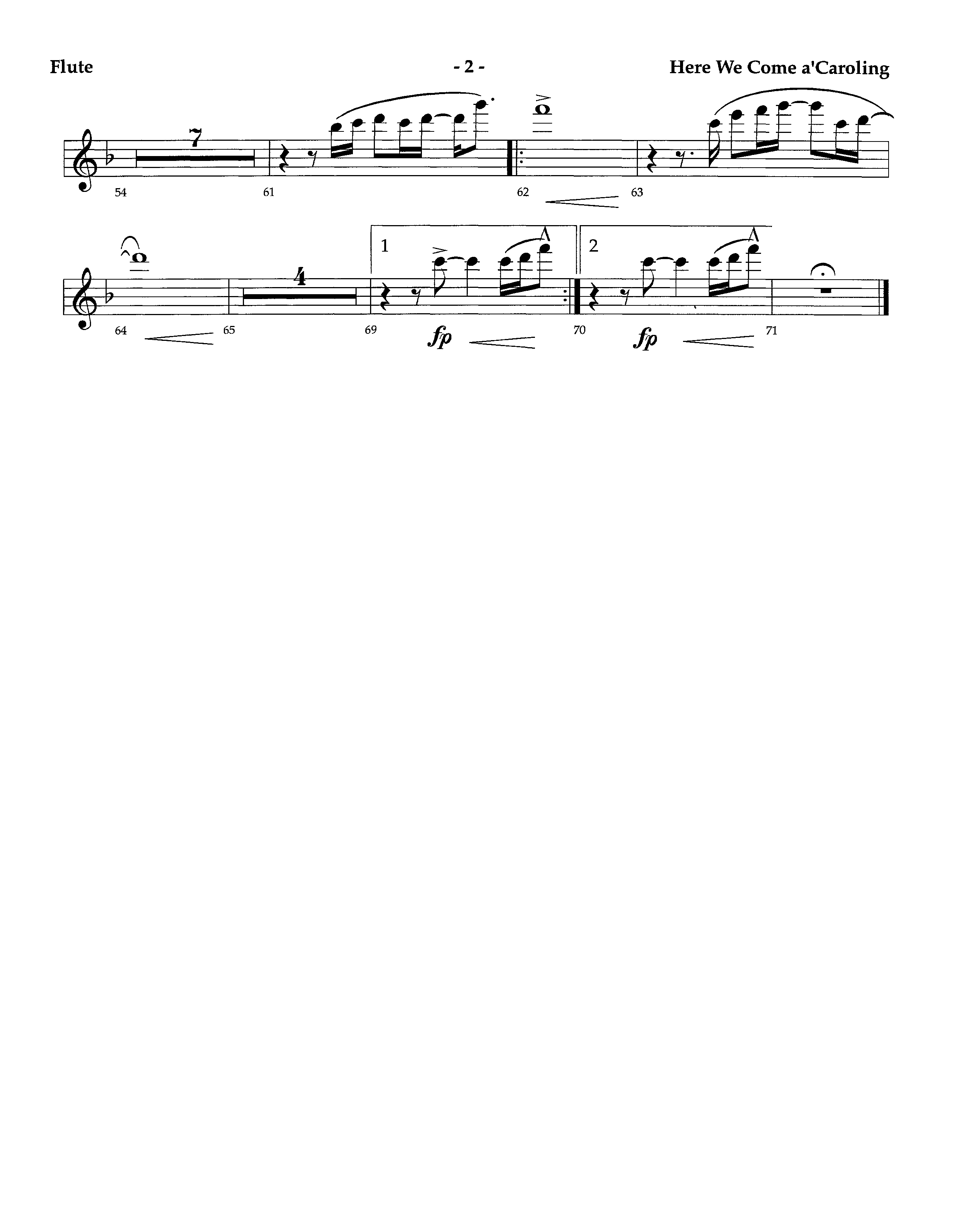 Here We Come A'Caroling (Instrumental) Flute (Lifeway Worship / Arr. Richard Kingsmore)