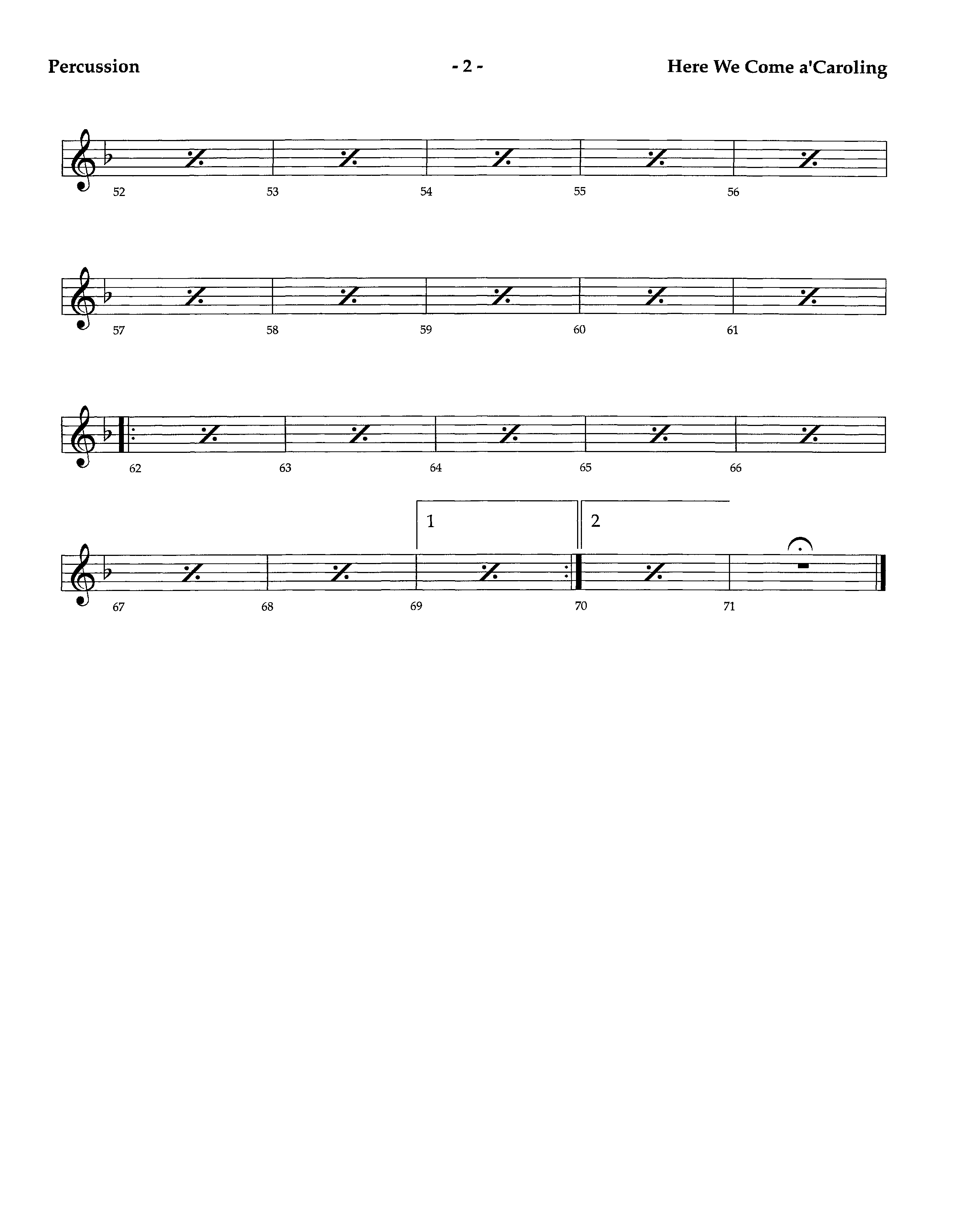 Here We Come A'Caroling (Instrumental) Percussion (Lifeway Worship / Arr. Richard Kingsmore)