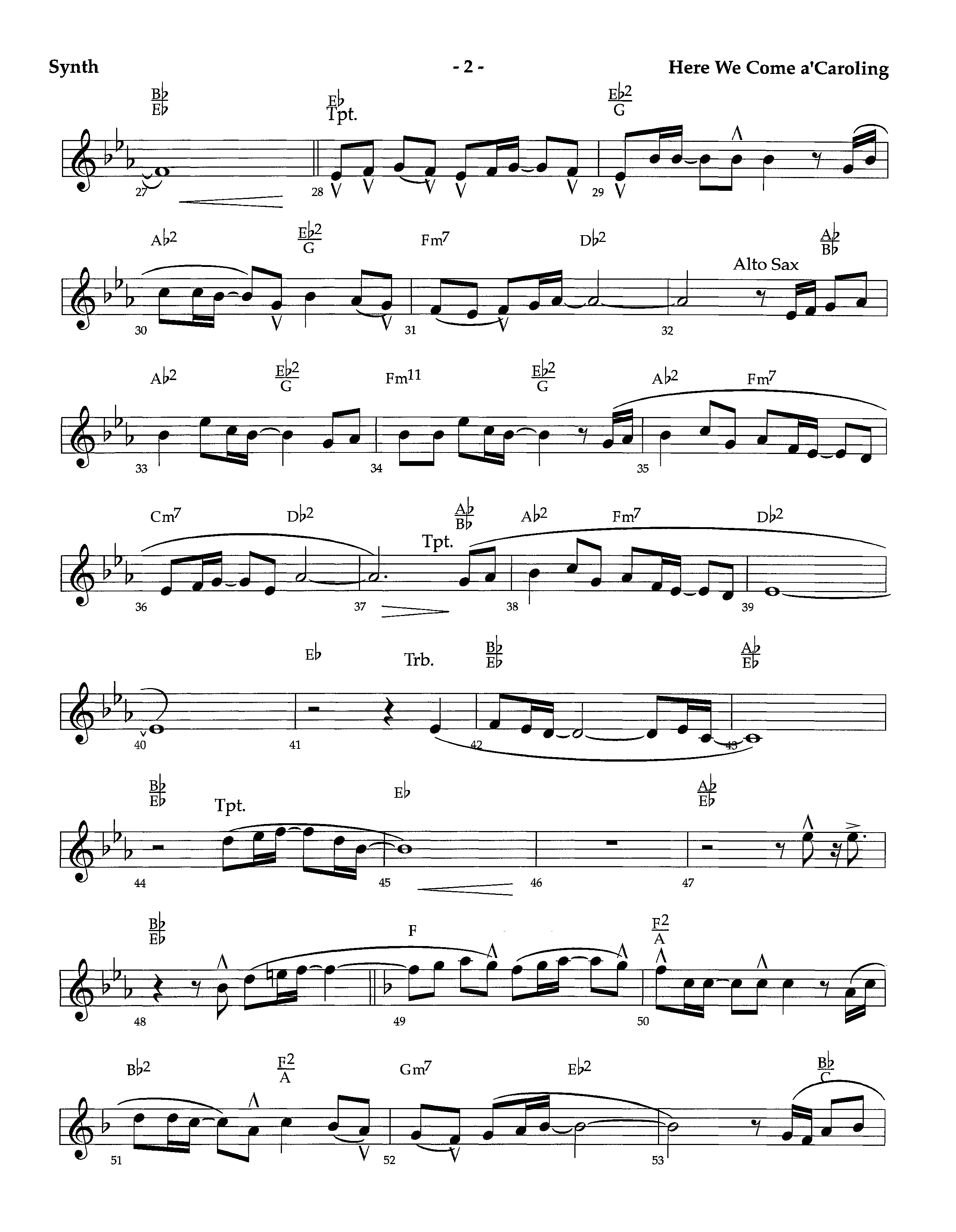 Here We Come A'Caroling (Instrumental) Synth (Lifeway Worship / Arr. Richard Kingsmore)