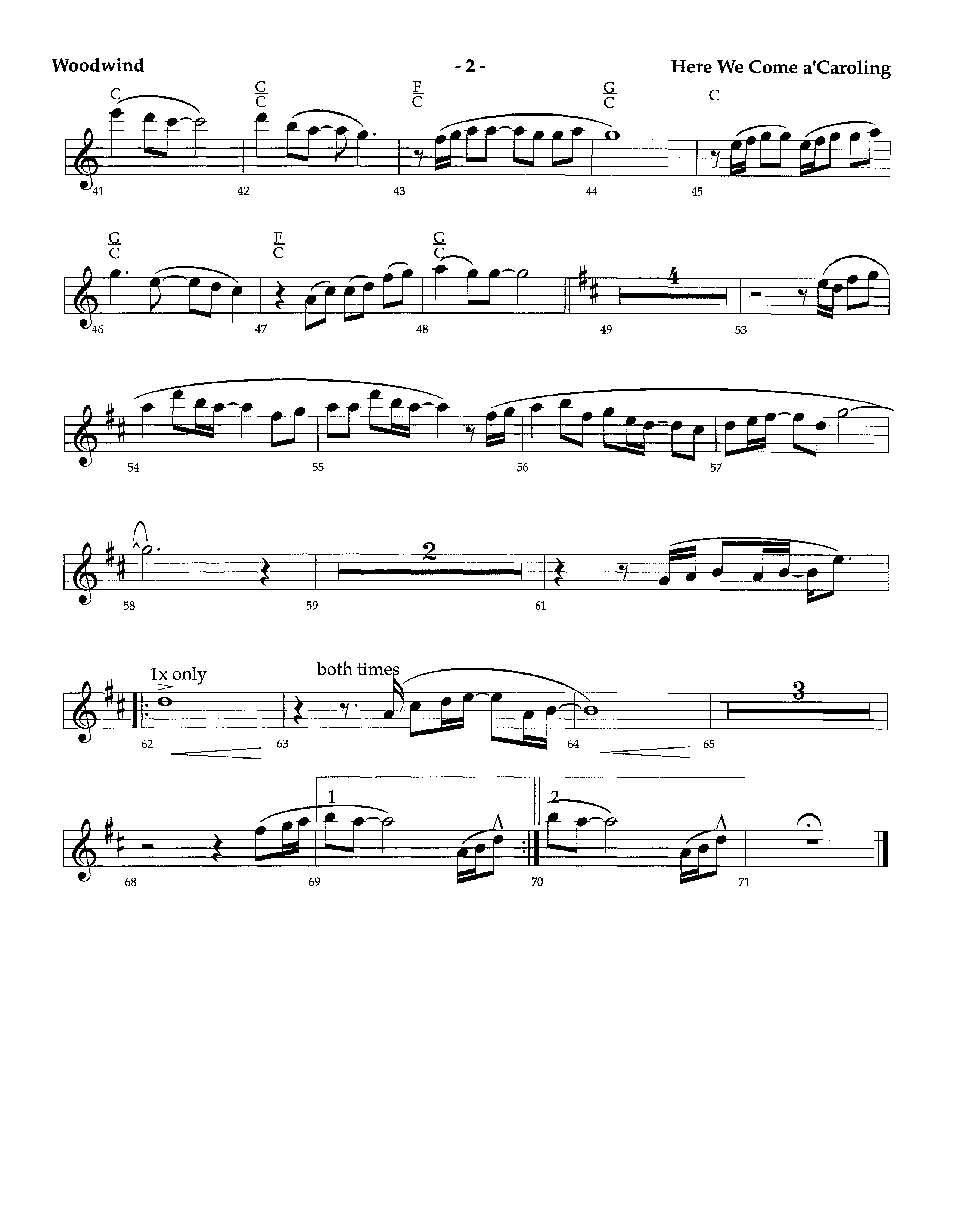 Here We Come A'Caroling (Instrumental) Winds (Lifeway Worship / Arr. Richard Kingsmore)