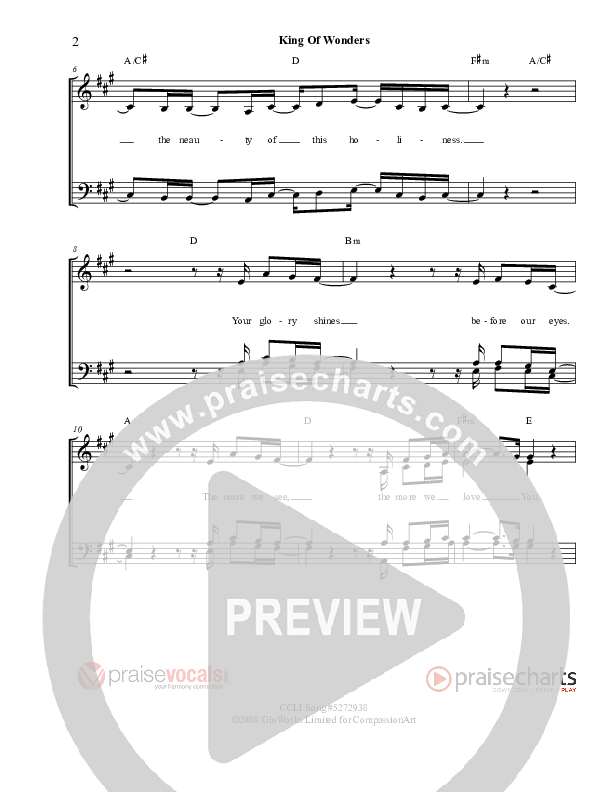 King Of Wonders Lead Sheet (PraiseVocals)