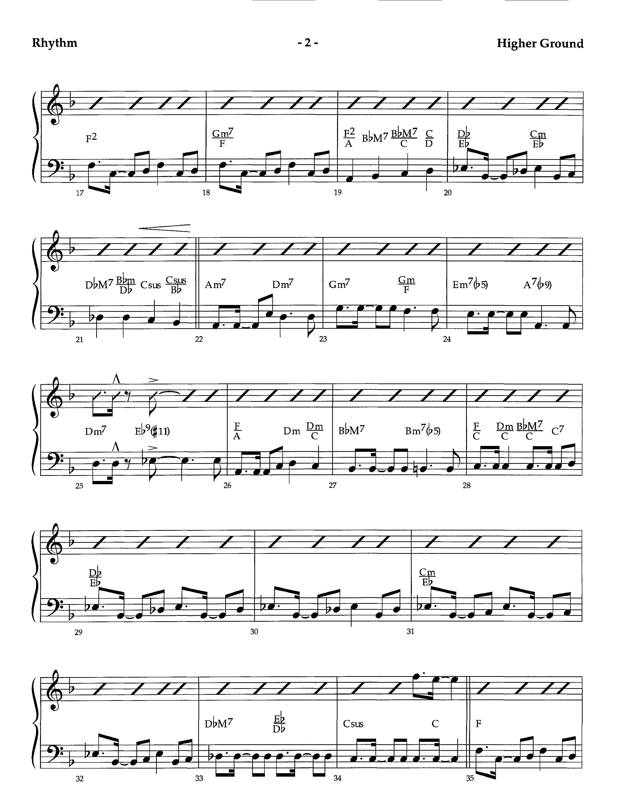 Higher Ground (Instrumental) Rhythm Chart (Lifeway Worship / Arr. Richard Kingsmore)