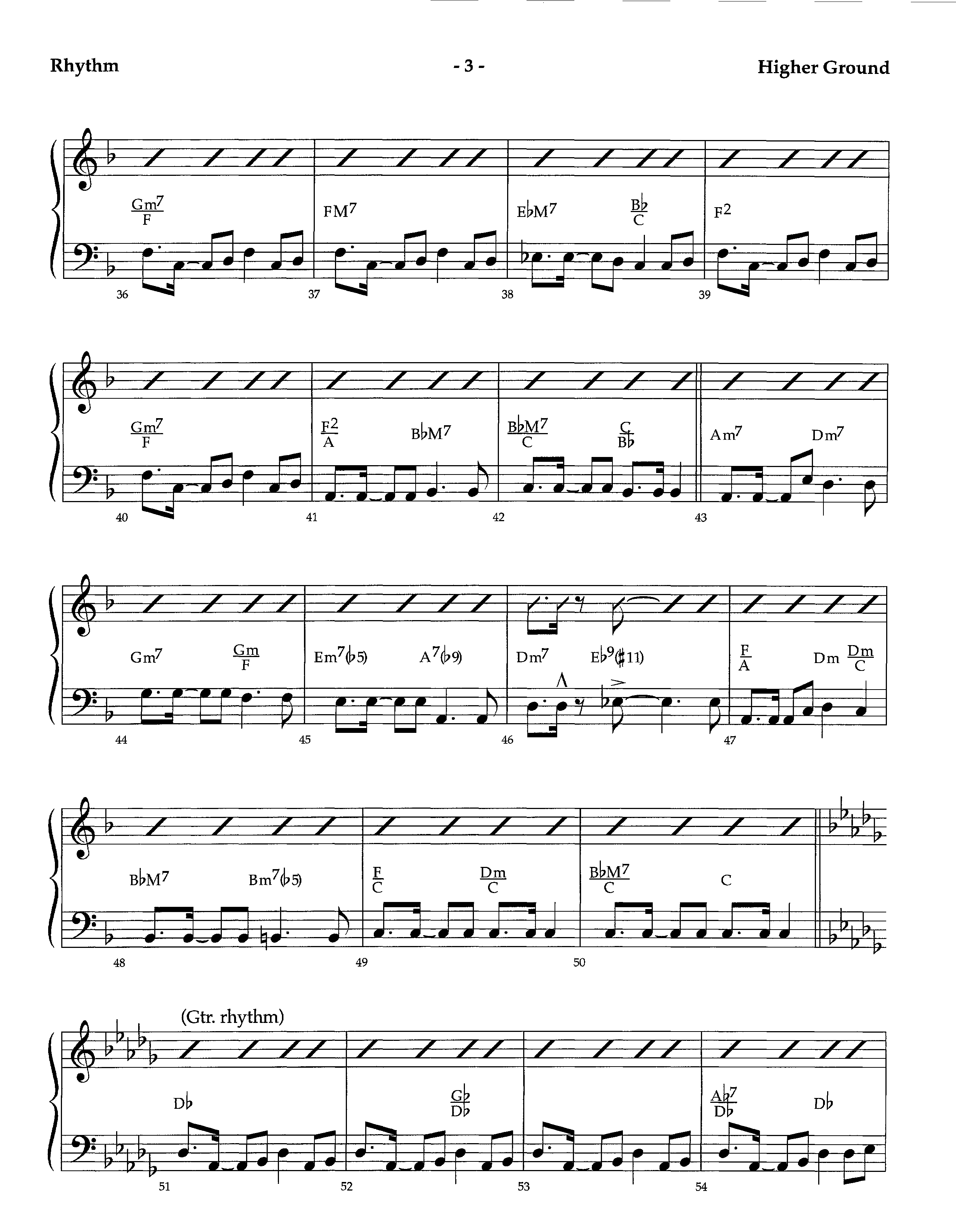 Higher Ground (Instrumental) Rhythm Chart (Lifeway Worship / Arr. Richard Kingsmore)