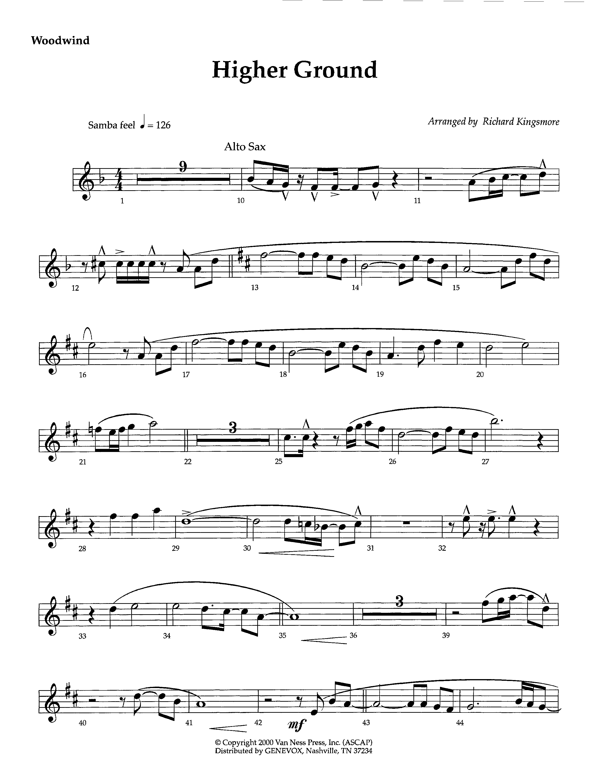 Higher Ground (Instrumental) Winds (Lifeway Worship / Arr. Richard Kingsmore)