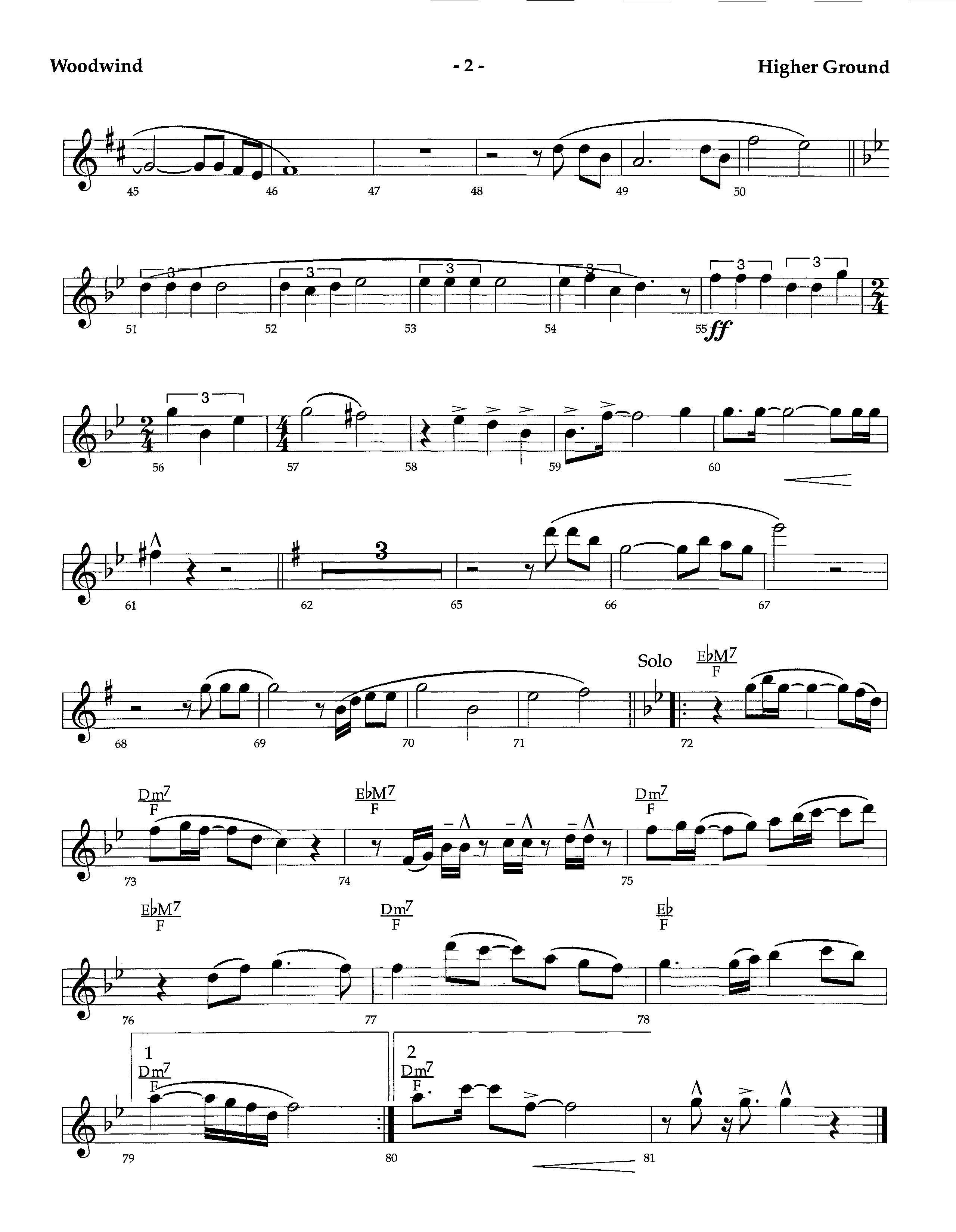 Higher Ground (Instrumental) Winds (Lifeway Worship / Arr. Richard Kingsmore)