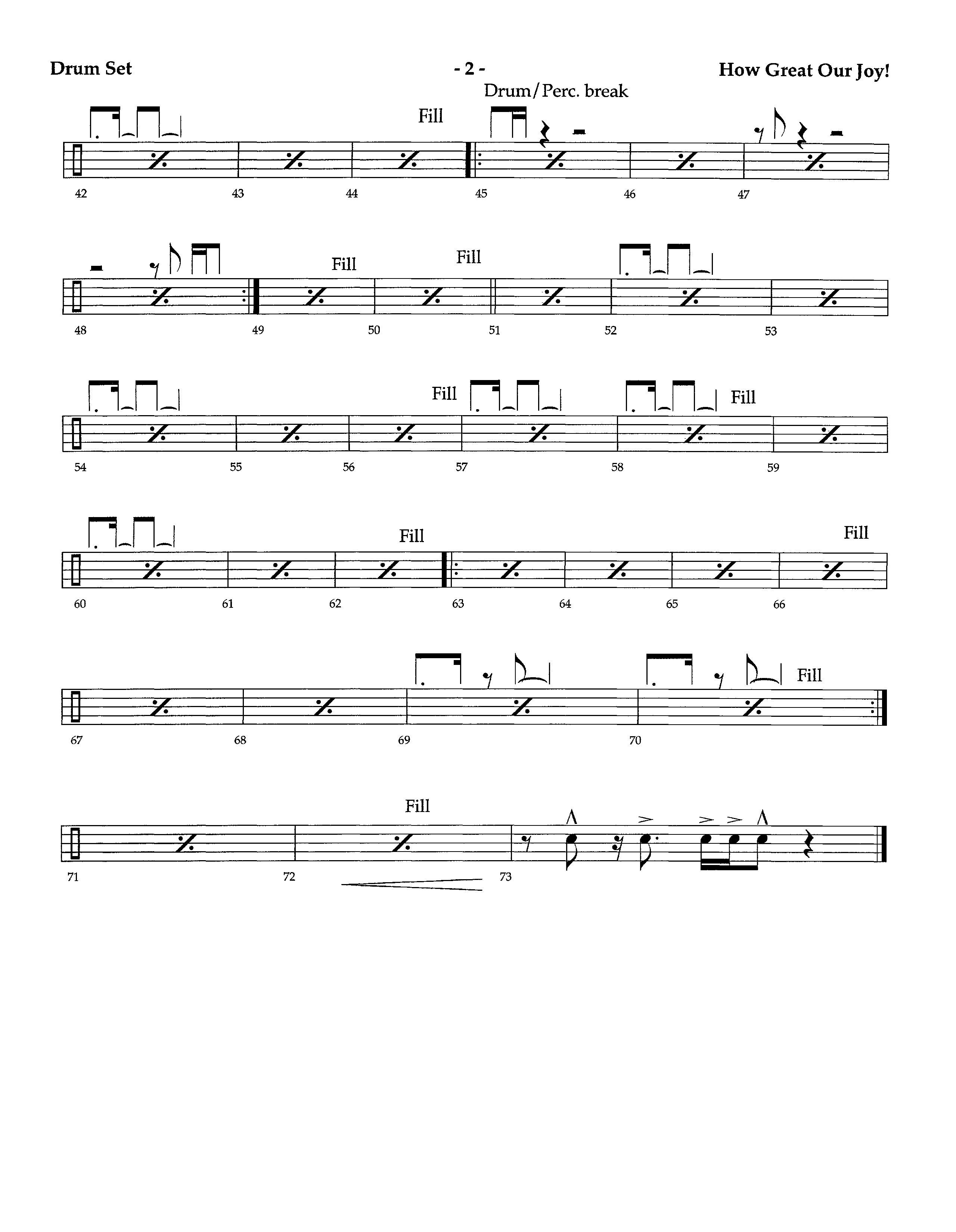 How Great Our Joy (Instrumental) Drum Set (Lifeway Worship / Arr. Richard Kingsmore)