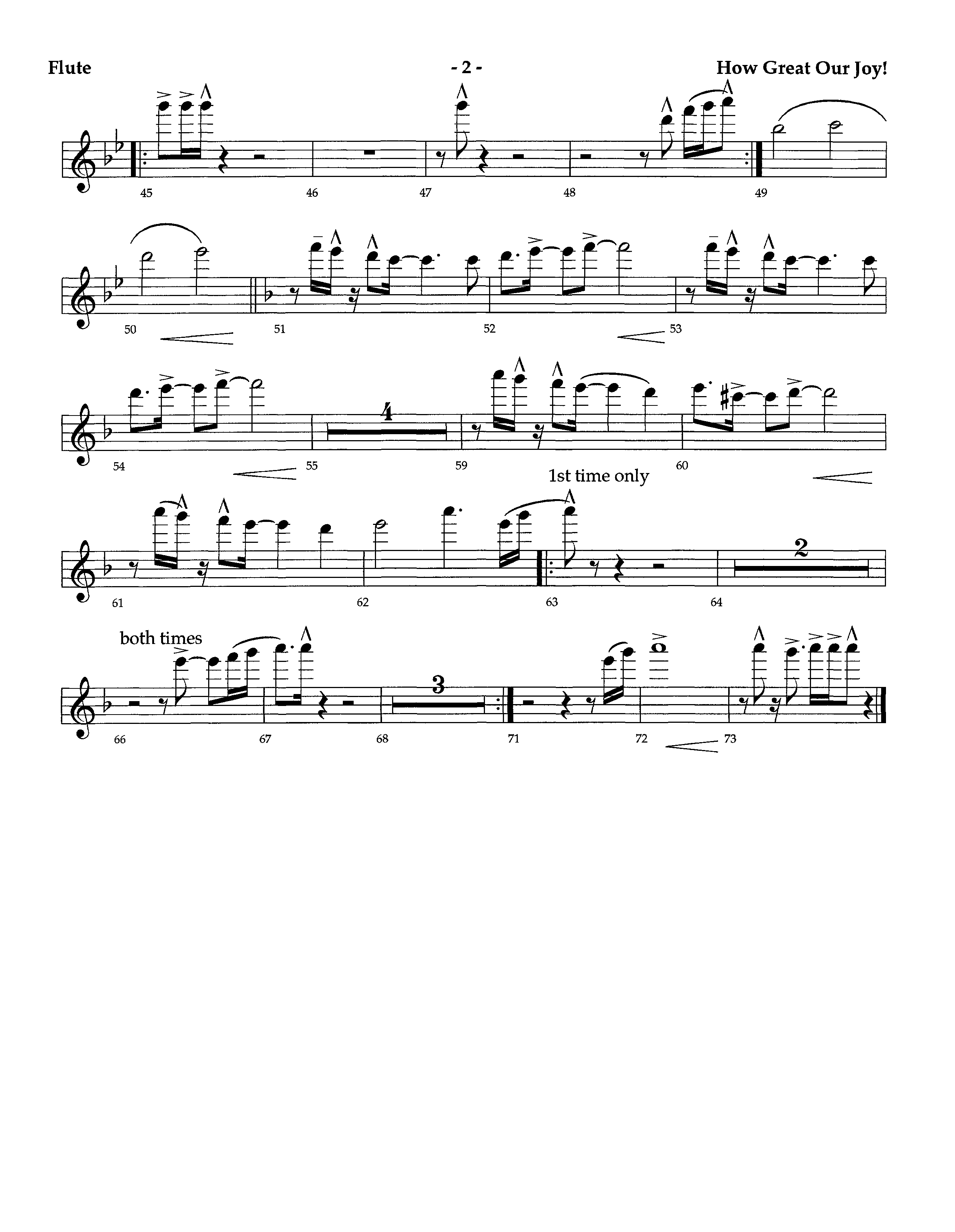 How Great Our Joy (Instrumental) Flute (Lifeway Worship / Arr. Richard Kingsmore)