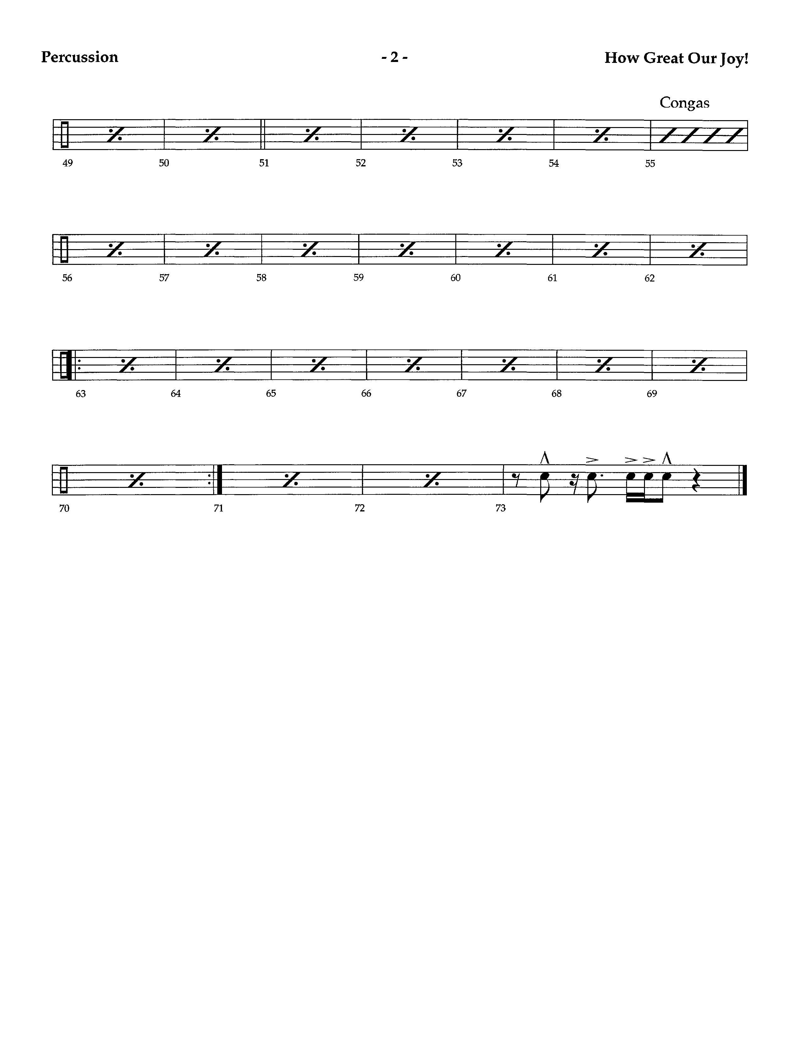 How Great Our Joy (Instrumental) Percussion (Lifeway Worship / Arr. Richard Kingsmore)