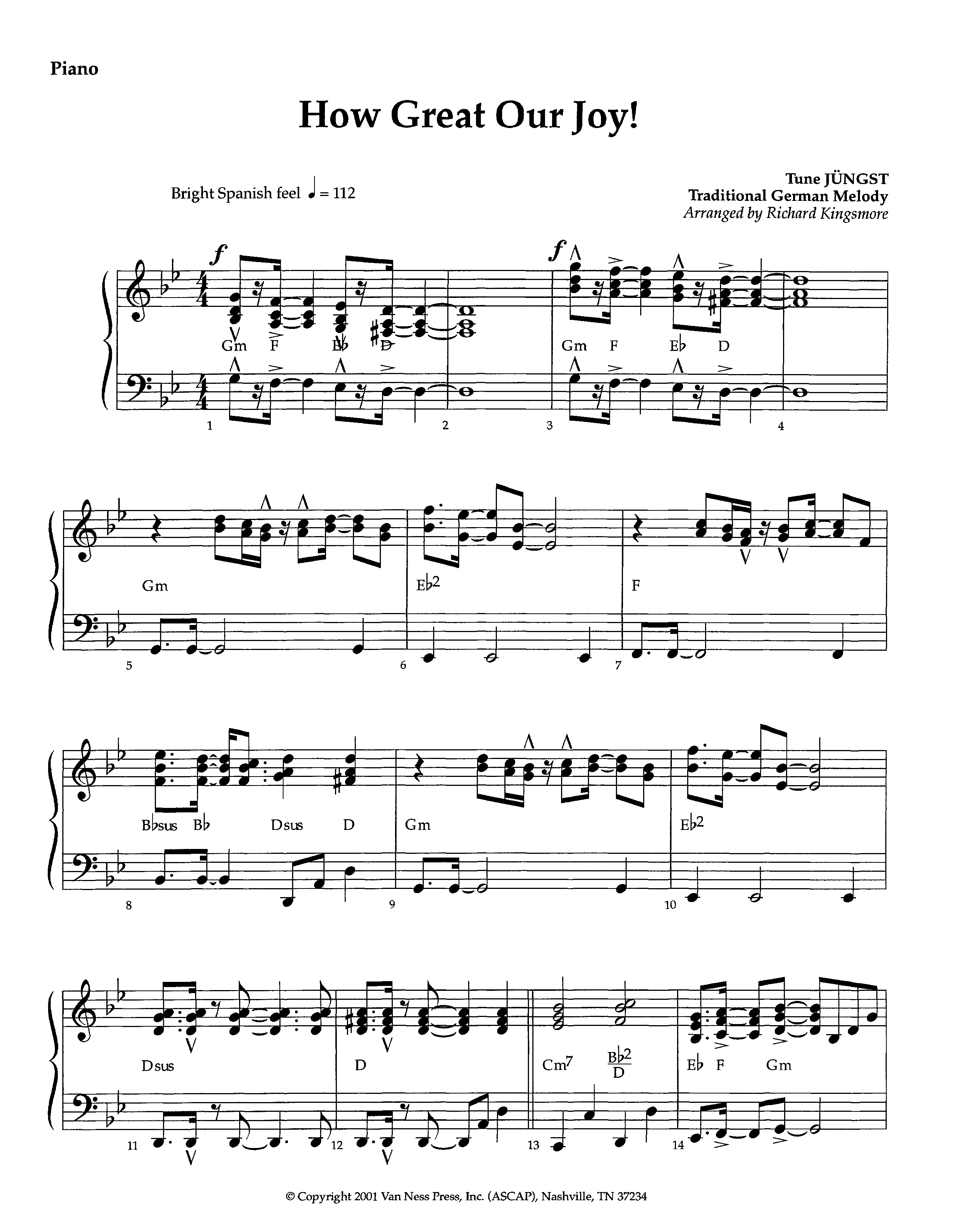 How Great Our Joy (Instrumental) Piano Sheet (Lifeway Worship / Arr. Richard Kingsmore)