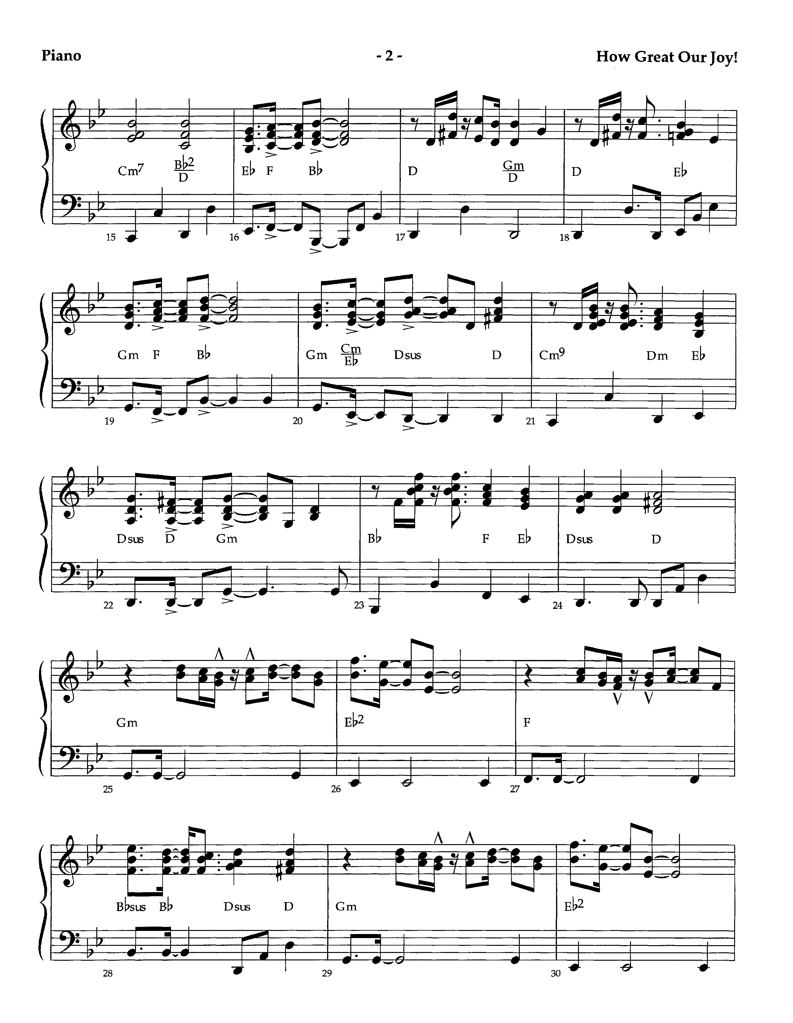 How Great Our Joy (Instrumental) Piano Sheet (Lifeway Worship / Arr. Richard Kingsmore)