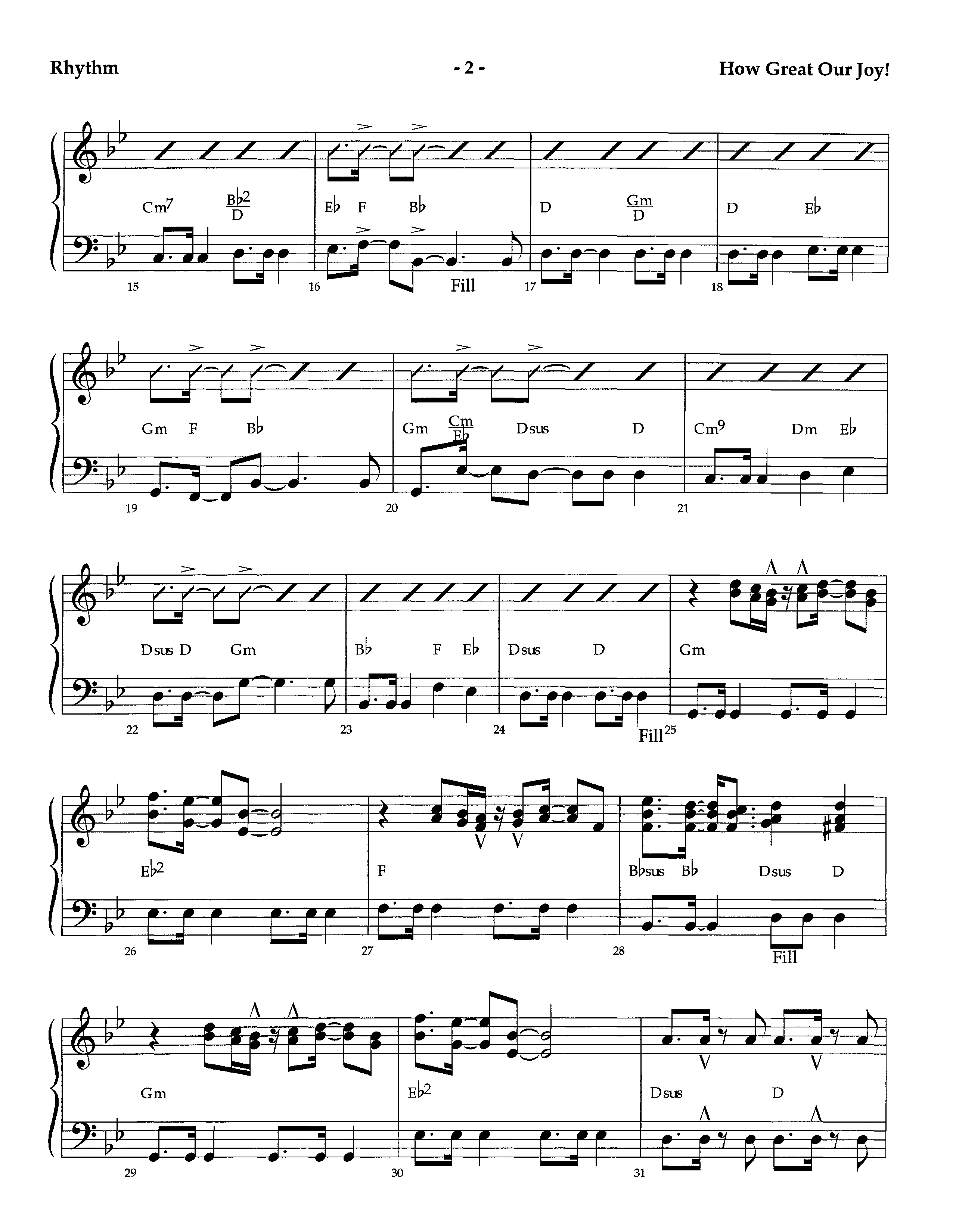 How Great Our Joy (Instrumental) Rhythm Chart (Lifeway Worship / Arr. Richard Kingsmore)