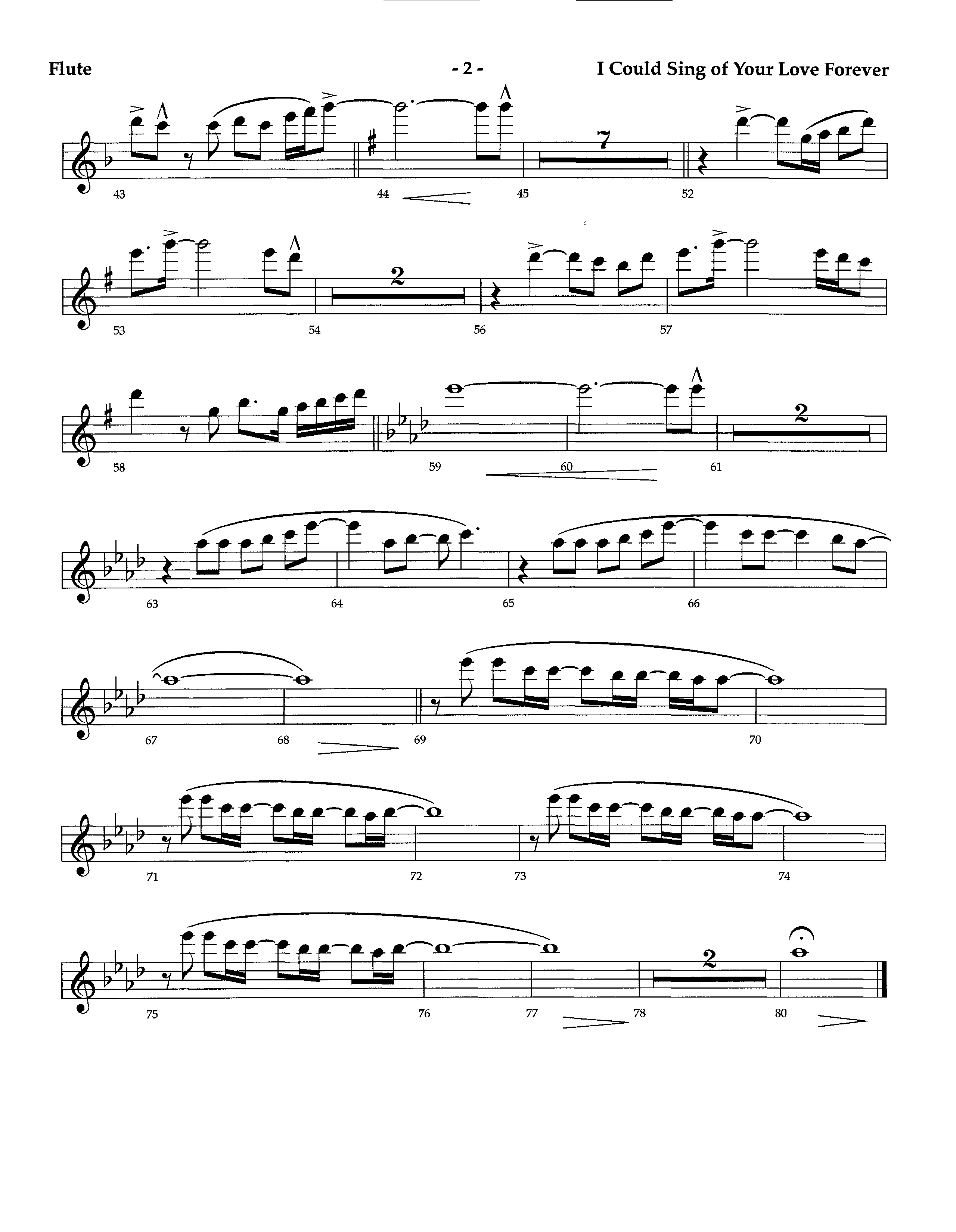 I Could Sing Of Your Love Forever (with Jesus Loves Me) (Instrumental) Flute (Lifeway Worship / Arr. Richard Kingsmore)