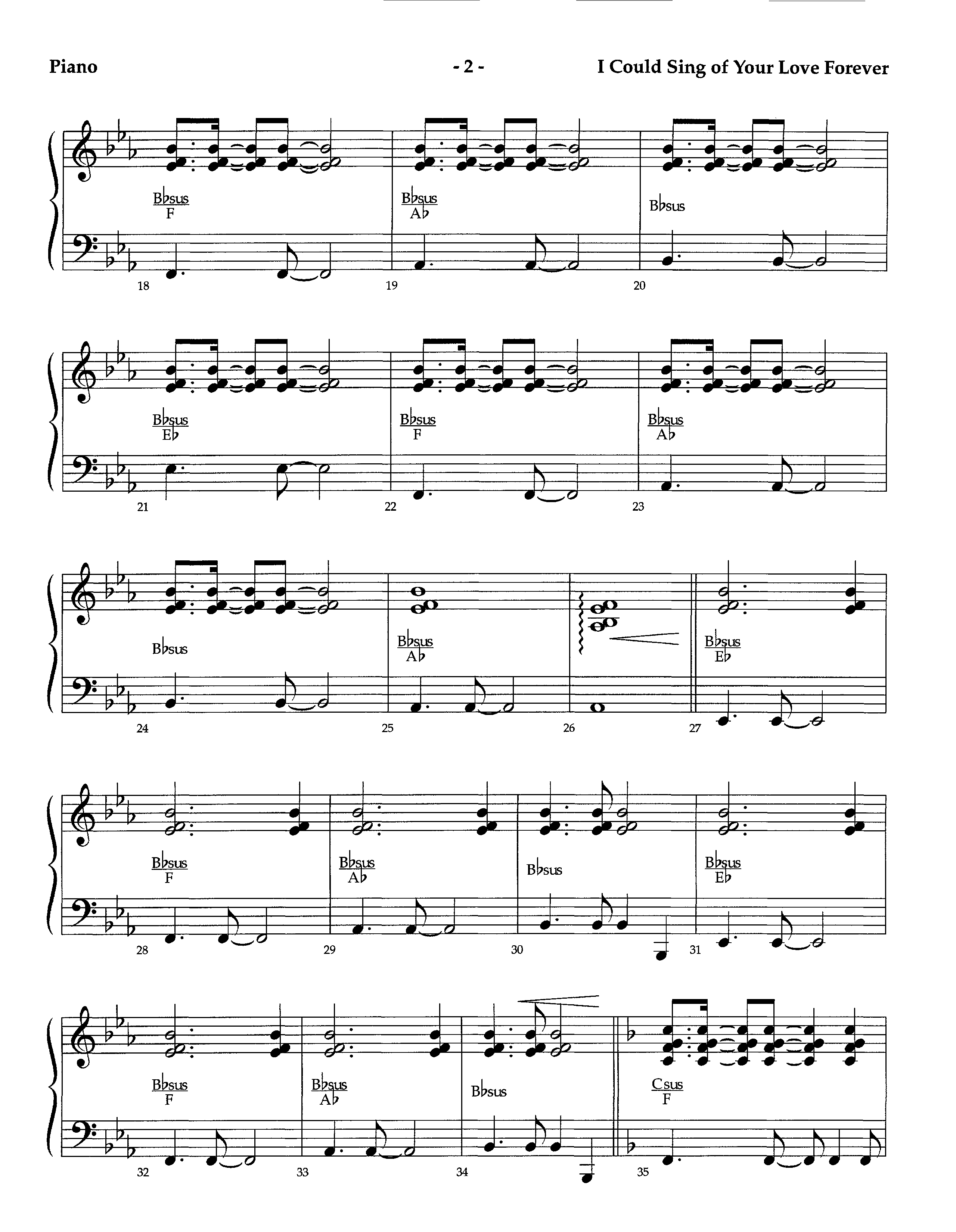 I Could Sing Of Your Love Forever (with Jesus Loves Me) (Instrumental) Piano Sheet (Lifeway Worship / Arr. Richard Kingsmore)