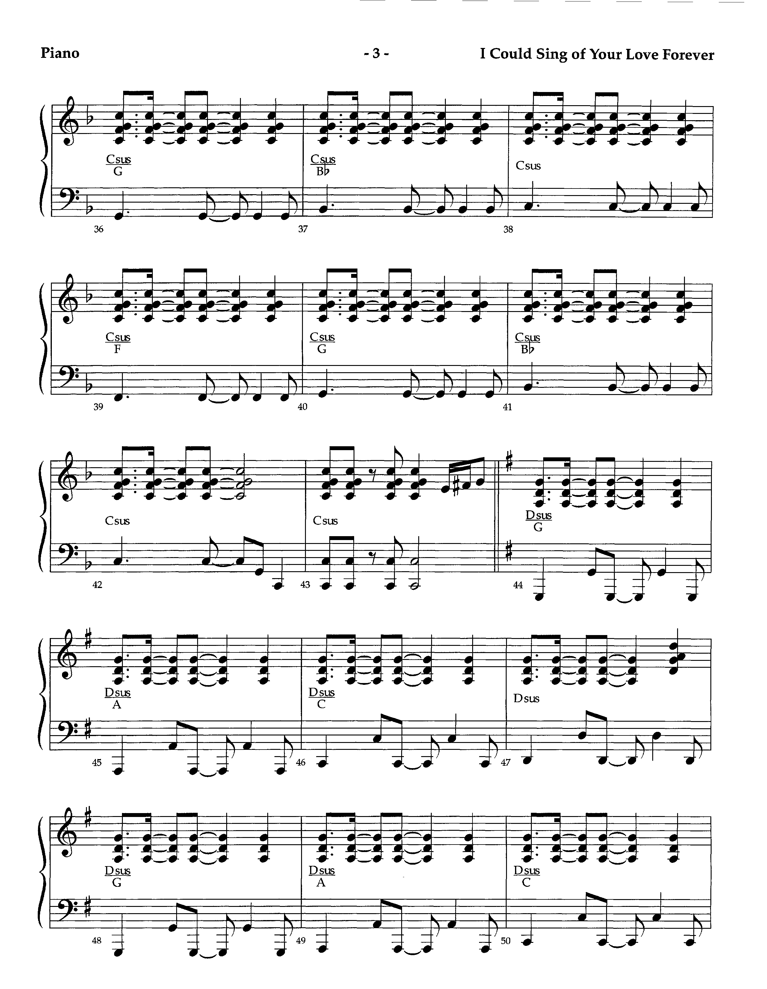 I Could Sing Of Your Love Forever (with Jesus Loves Me) (Instrumental) Piano Sheet (Lifeway Worship / Arr. Richard Kingsmore)