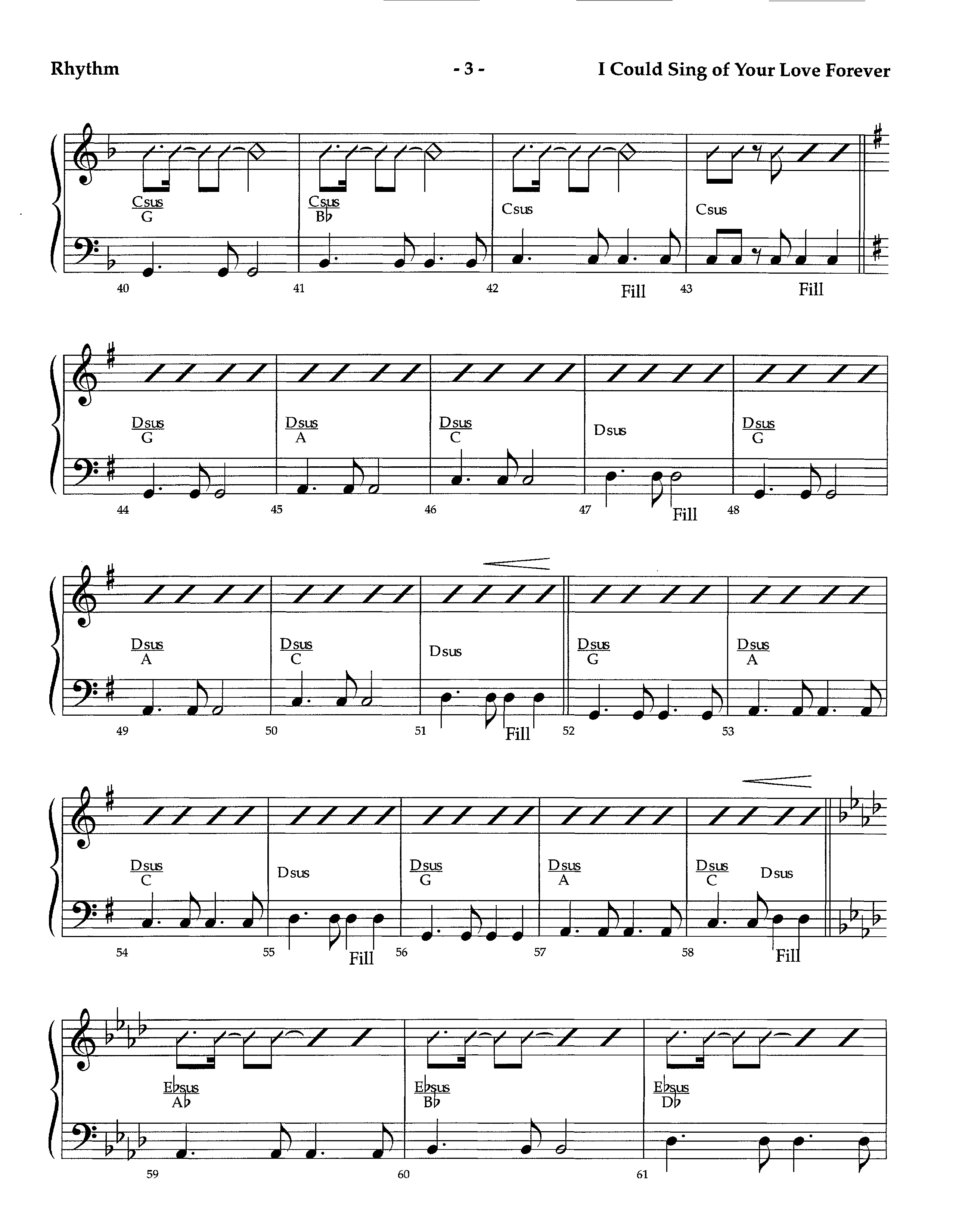 I Could Sing Of Your Love Forever (with Jesus Loves Me) (Instrumental) Rhythm Chart (Lifeway Worship / Arr. Richard Kingsmore)