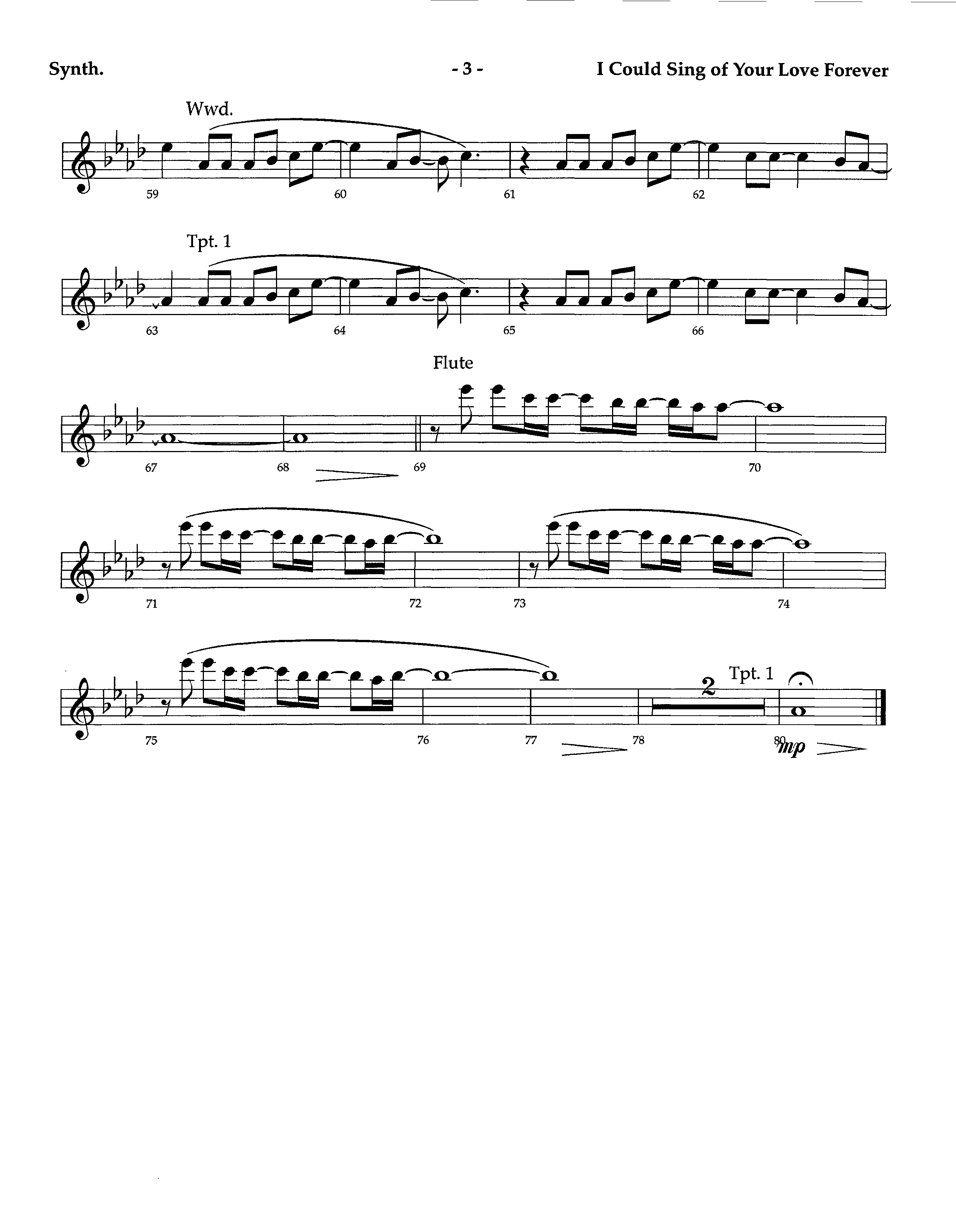 I Could Sing Of Your Love Forever (with Jesus Loves Me) (Instrumental) Synth (Lifeway Worship / Arr. Richard Kingsmore)