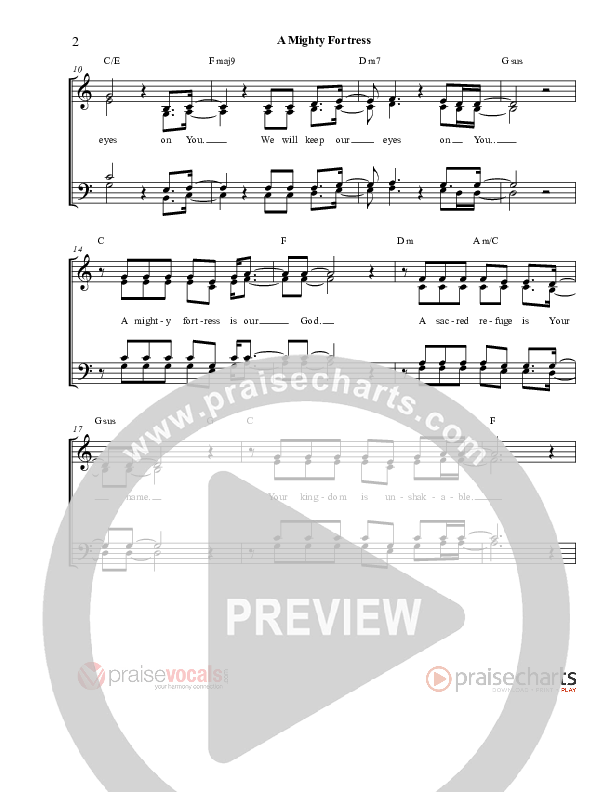 A Mighty Fortress Lead Sheet (PraiseVocals)