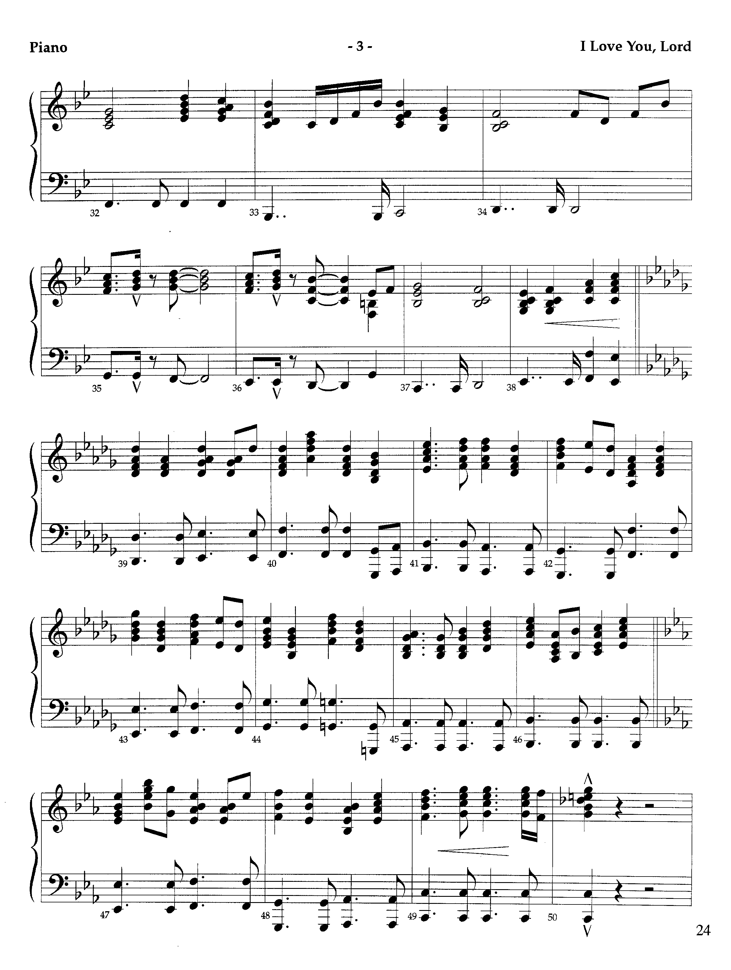 I Love You Lord (Instrumental) Piano Sheet (Lifeway Worship / Arr. Richard Kingsmore)