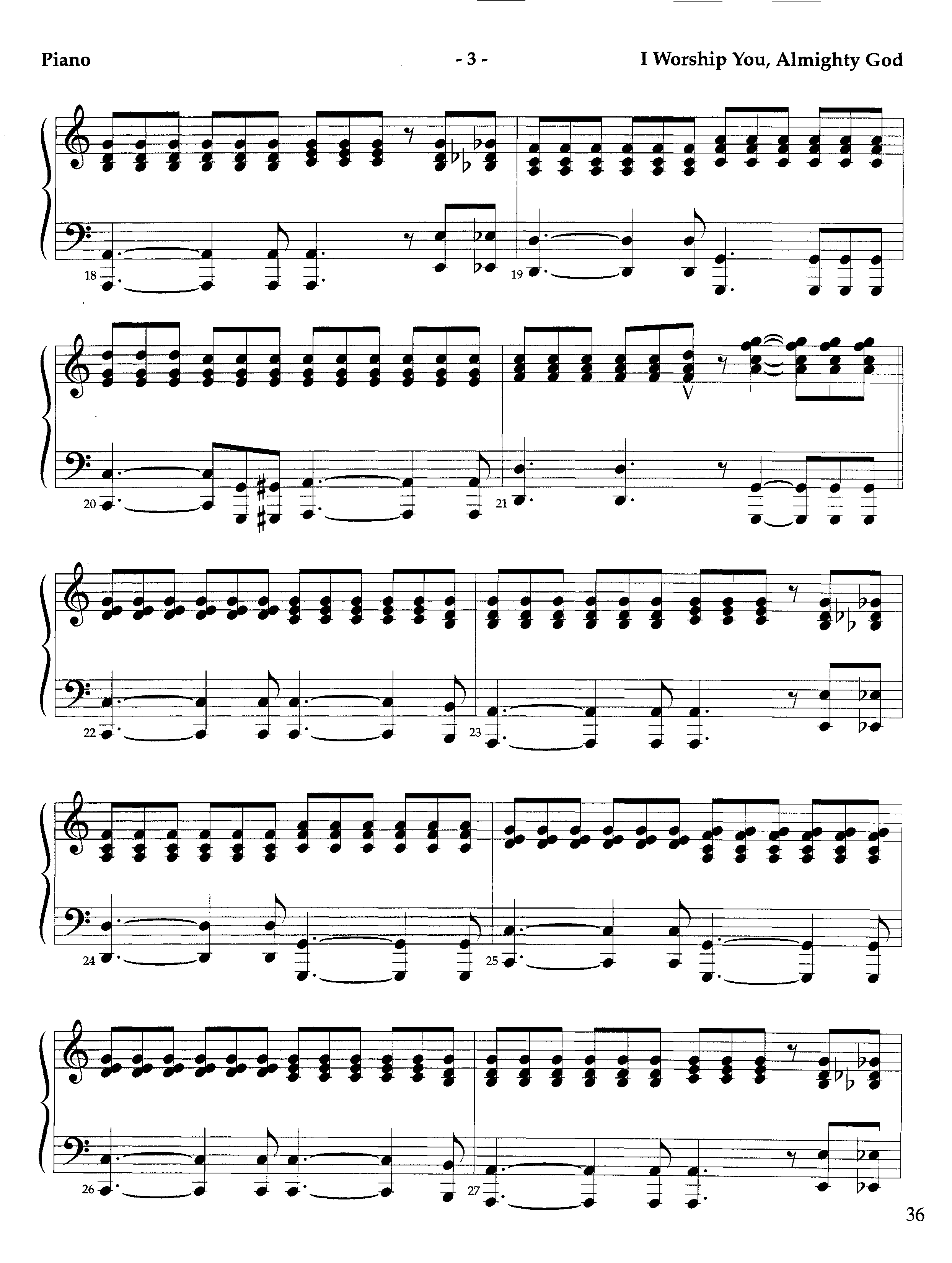 I Worship You Almighty God (Instrumental) Piano Sheet (Lifeway Worship / Orch. Richard Kingsmore)