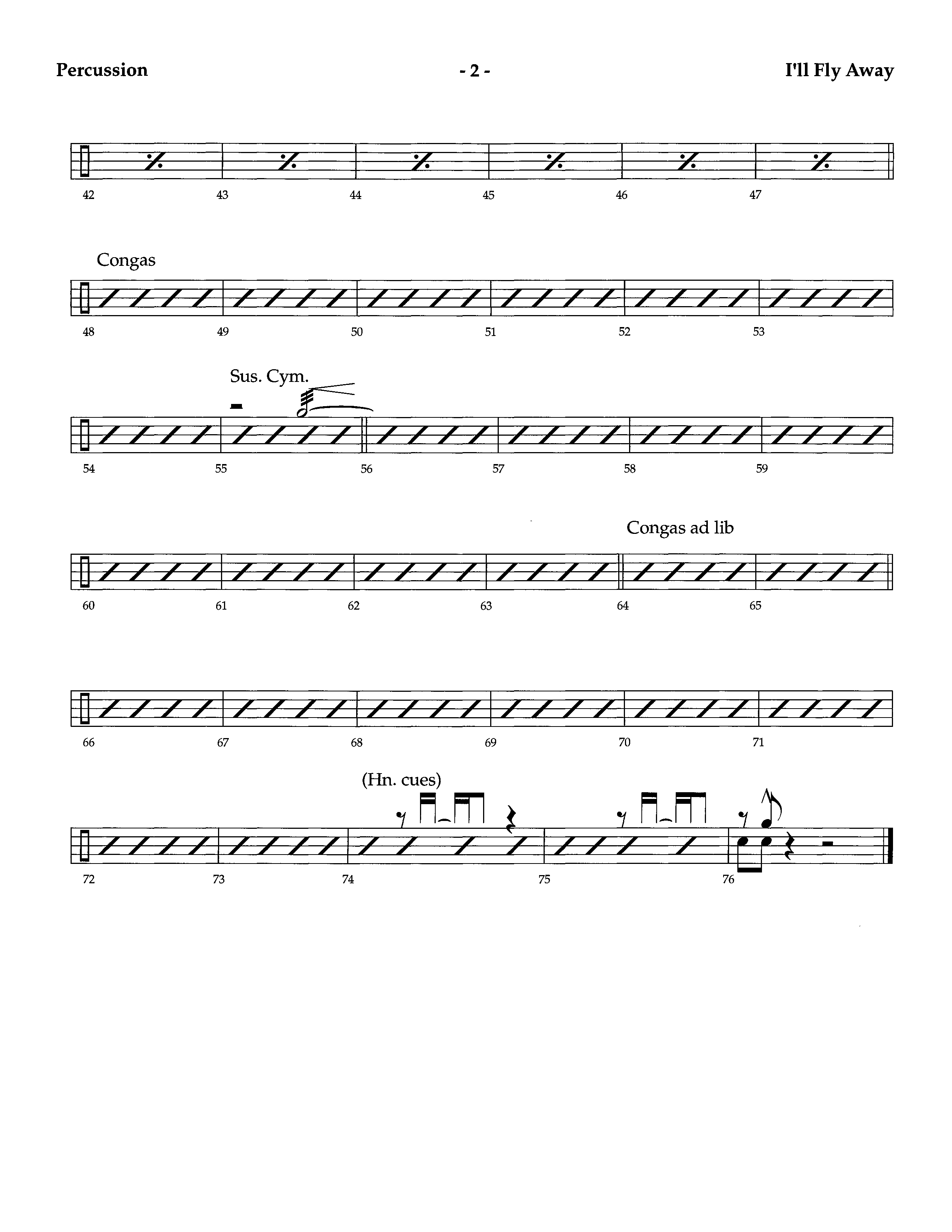 I'll Fly Away (Instrumental) Percussion (Lifeway Worship / Arr. Richard Kingsmore)