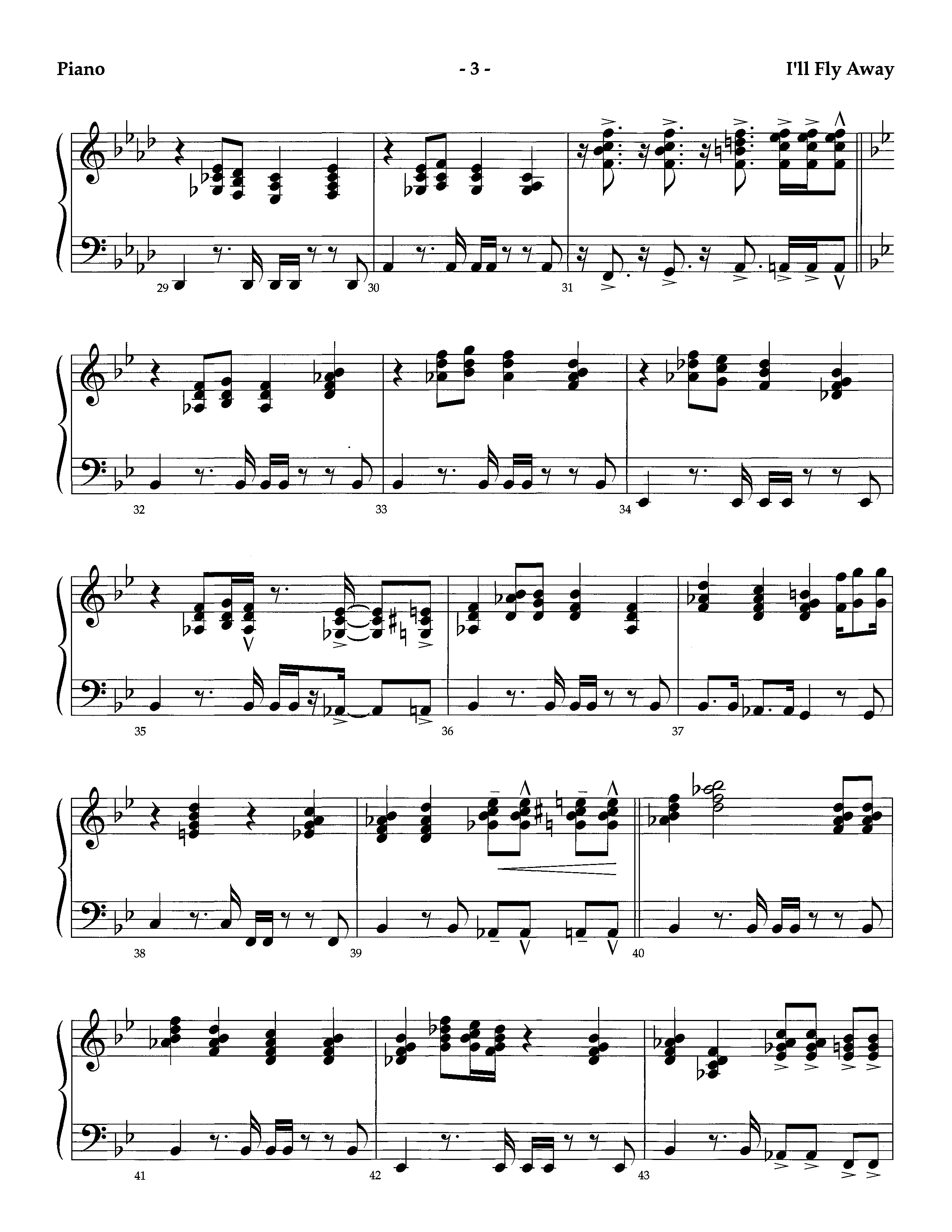 I'll Fly Away (Instrumental) Piano Sheet (Lifeway Worship / Arr. Richard Kingsmore)