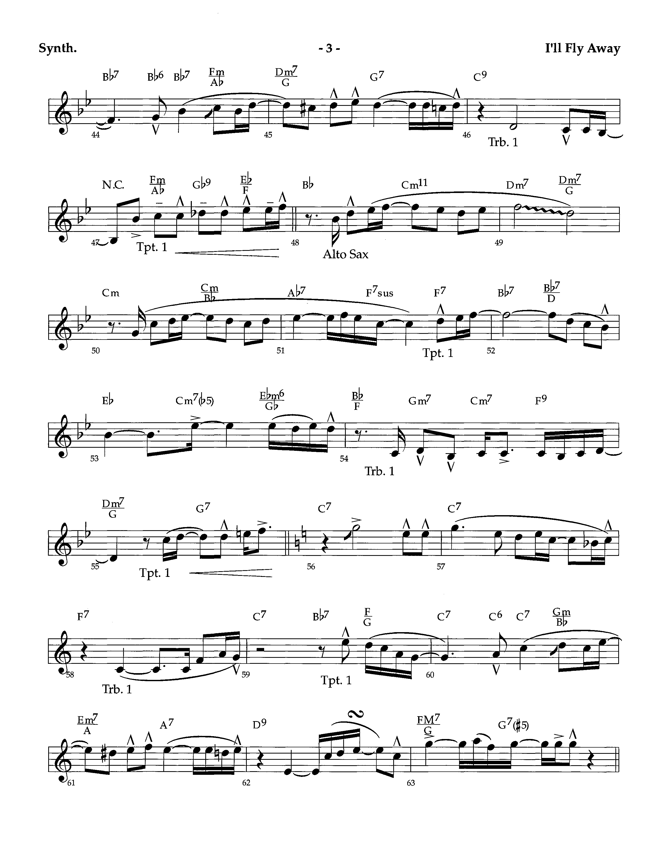 I'll Fly Away (Instrumental) Synth (Lifeway Worship / Arr. Richard Kingsmore)