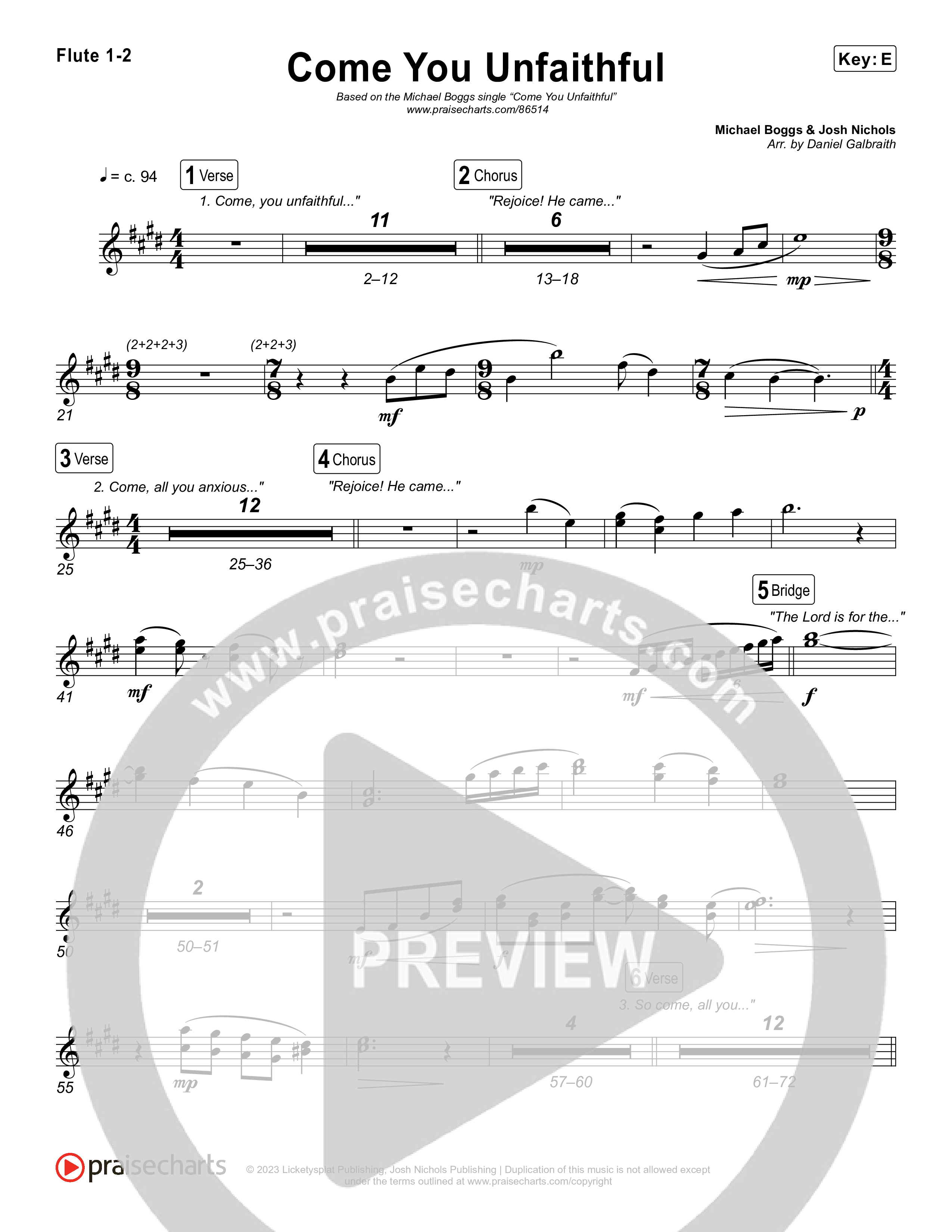 Come You Unfaithful Wind Pack (Michael Boggs)