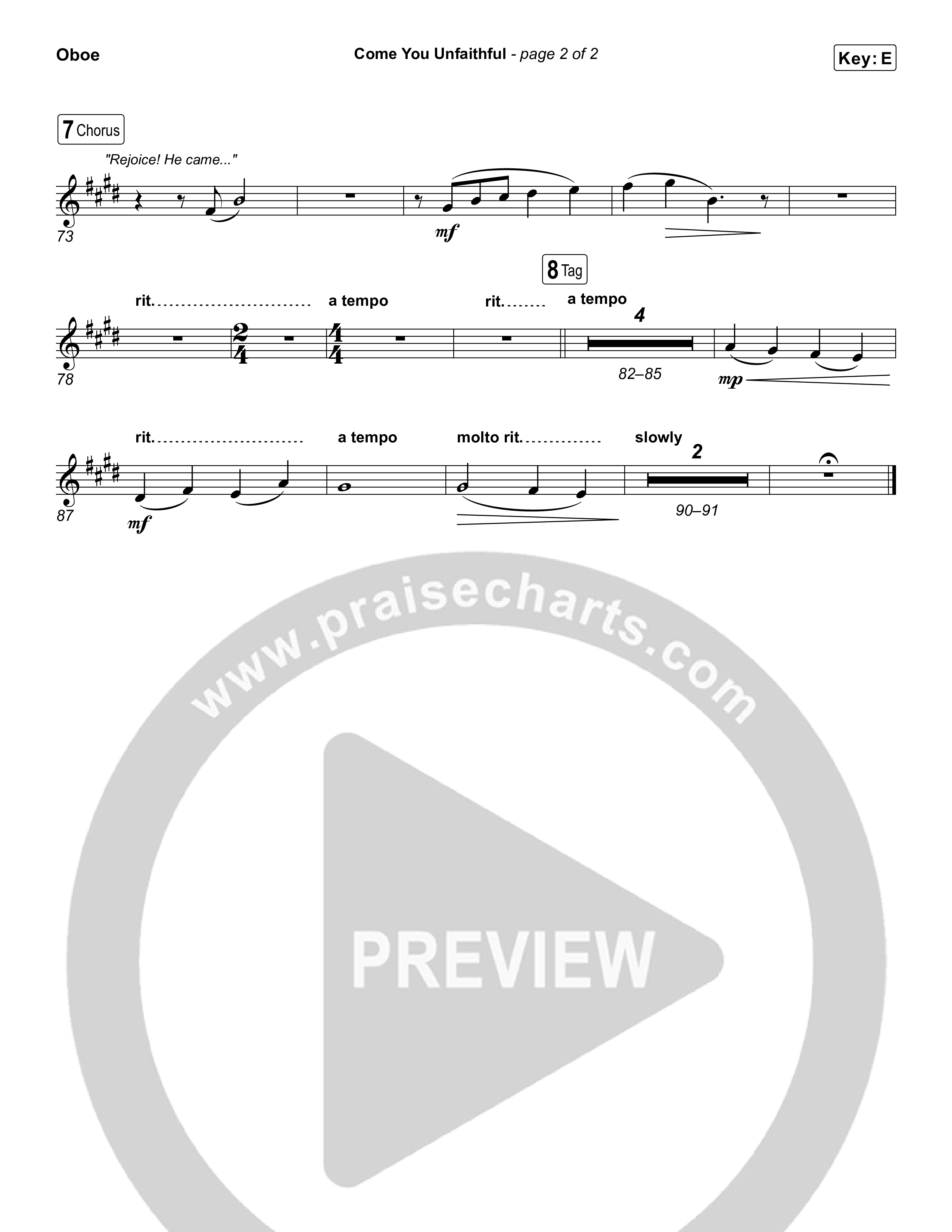 Come You Unfaithful Oboe (Michael Boggs)