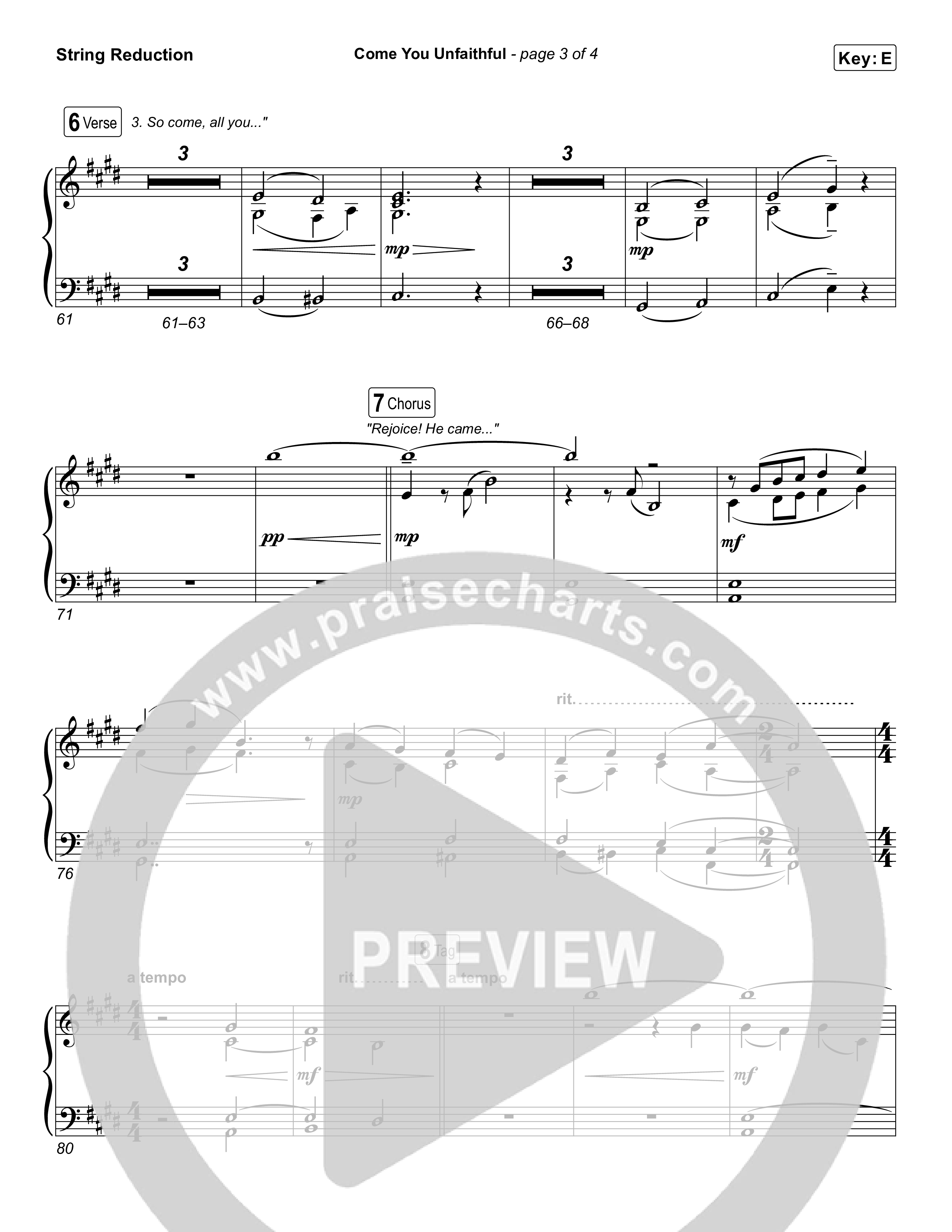 Come You Unfaithful String Reduction (Michael Boggs)