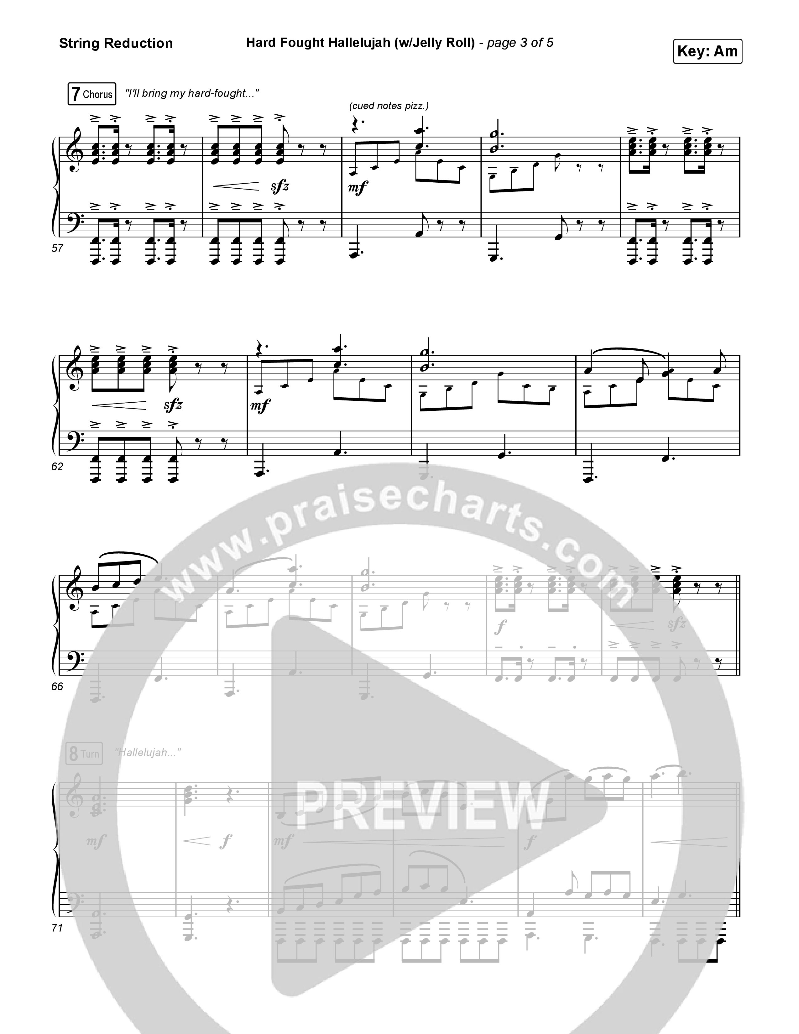 Hard Fought Hallelujah (with Jelly Roll) String Reduction (Brandon Lake / Jelly Roll)