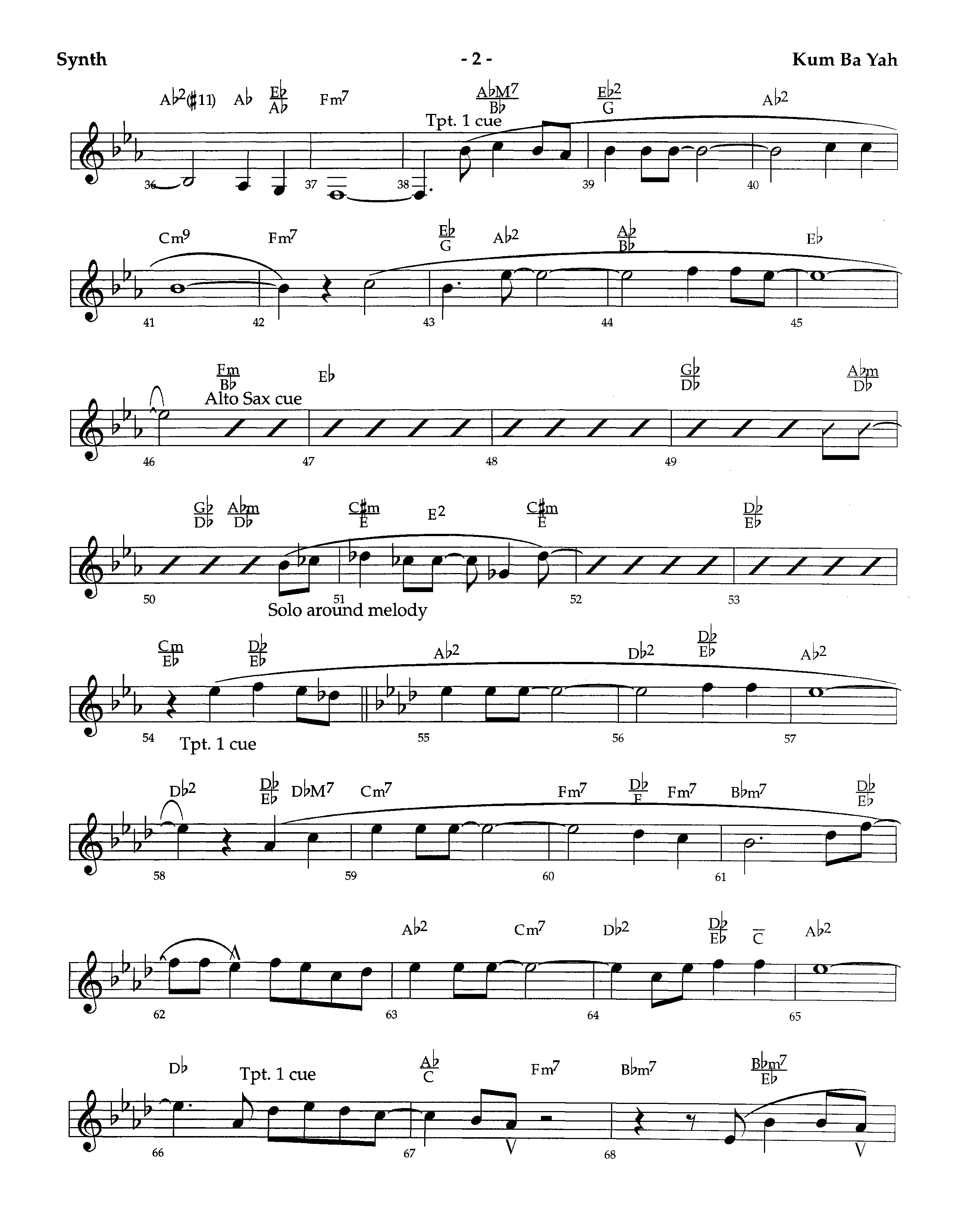 Kum Ba Yah (Instrumental) Synth (Lifeway Worship / Arr. Richard Kingsmore)