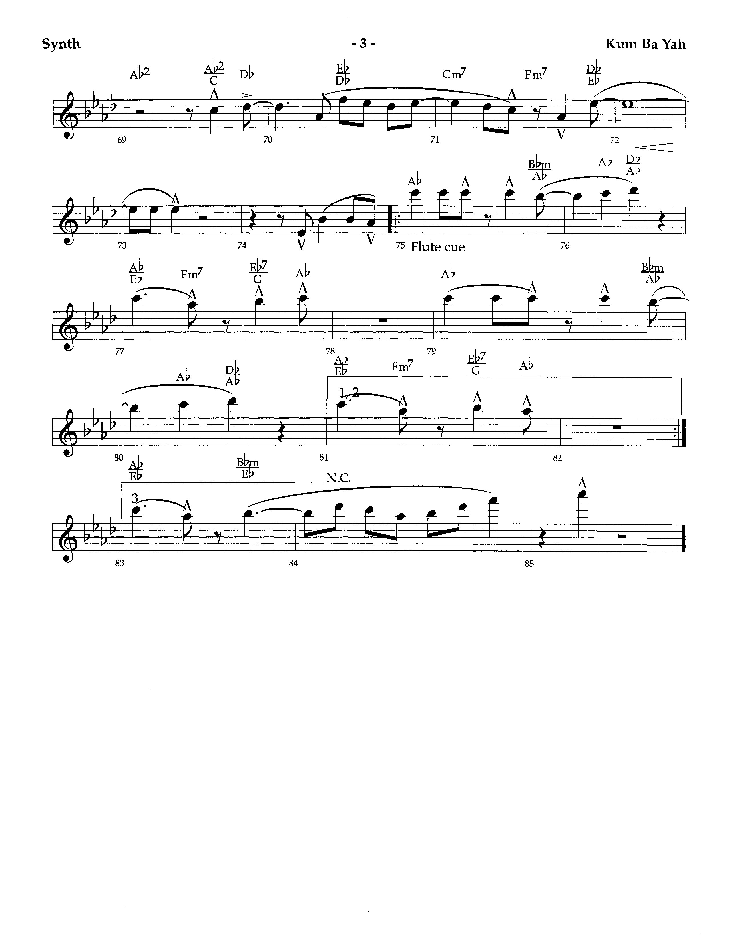 Kum Ba Yah (Instrumental) Synth (Lifeway Worship / Arr. Richard Kingsmore)