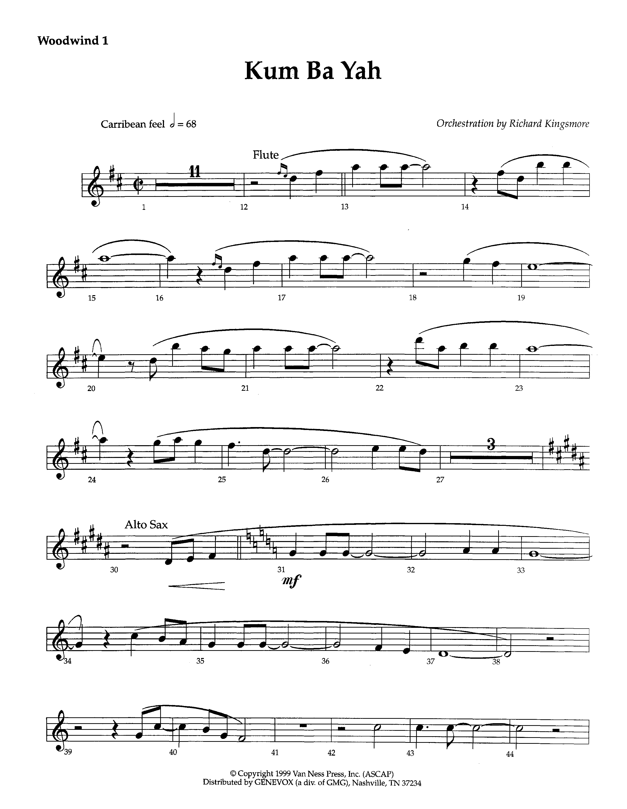 Kum Ba Yah (Instrumental) Winds (Lifeway Worship / Arr. Richard Kingsmore)