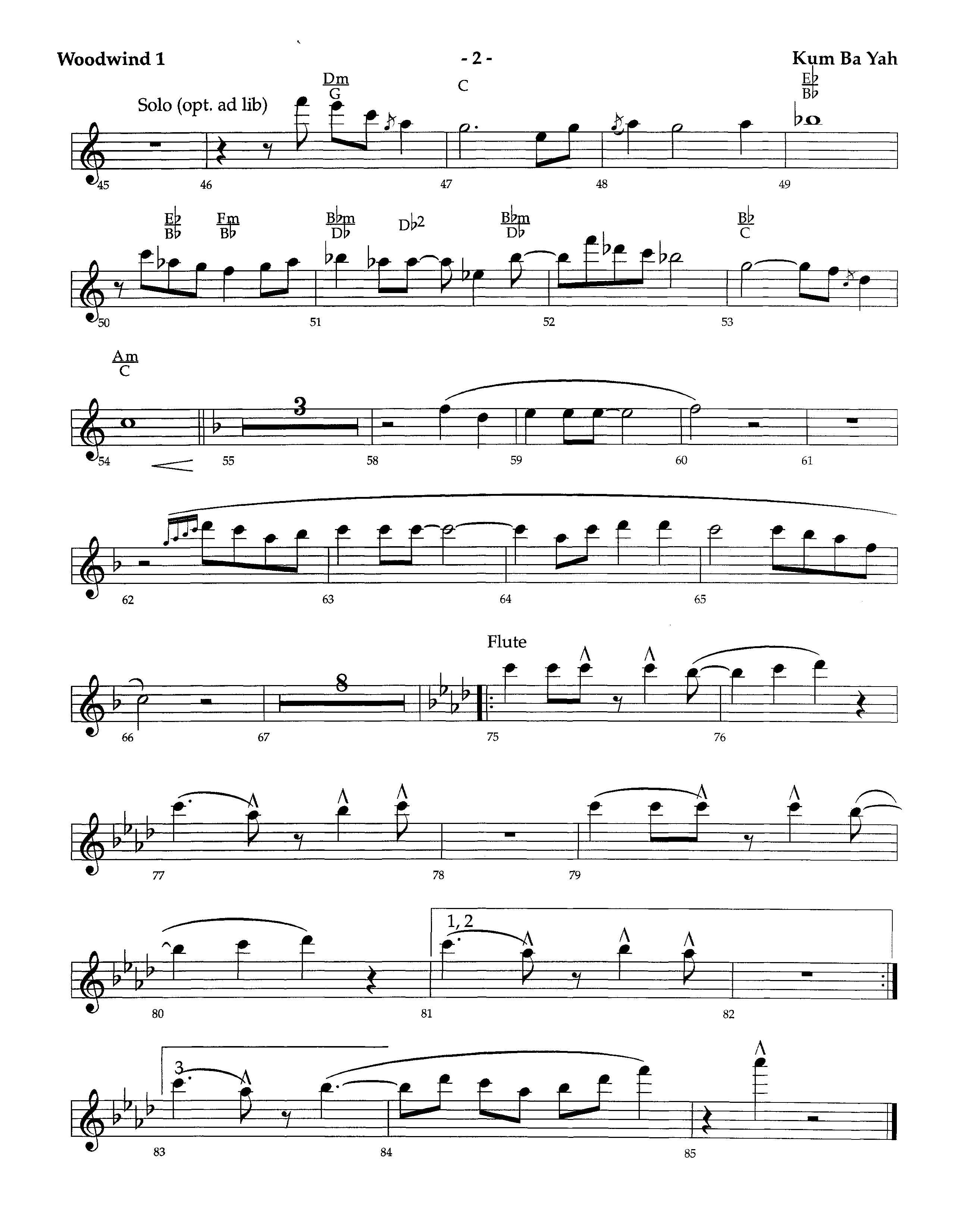 Kum Ba Yah (Instrumental) Winds (Lifeway Worship / Arr. Richard Kingsmore)