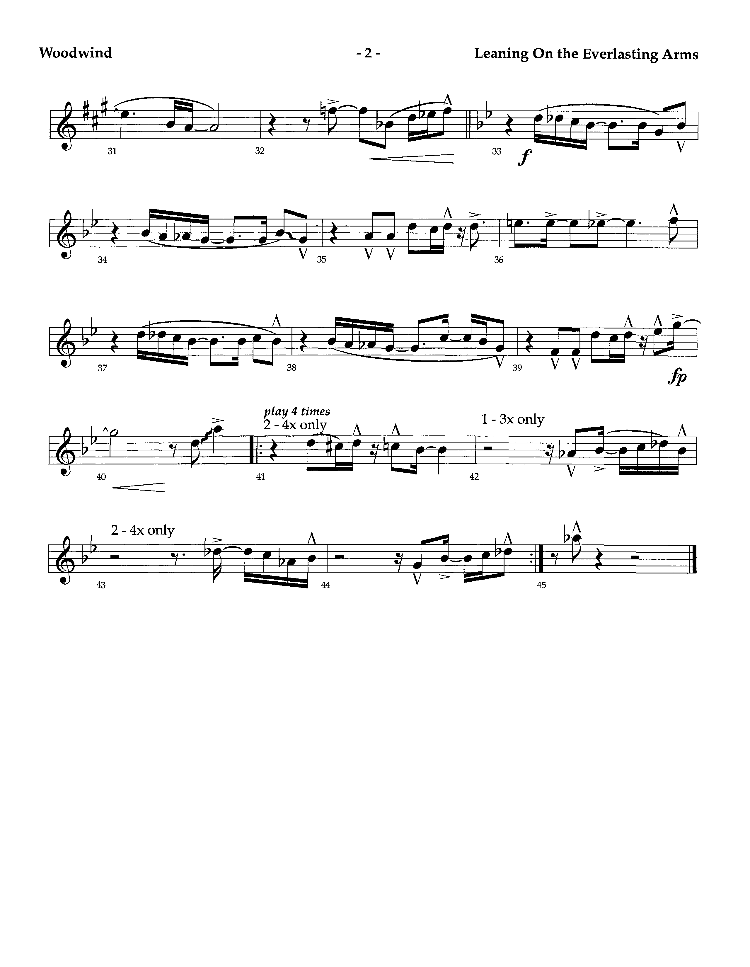 Leaning On The Everlasting Arms (Instrumental) Winds (Lifeway Worship / Arr. Richard Kingsmore)