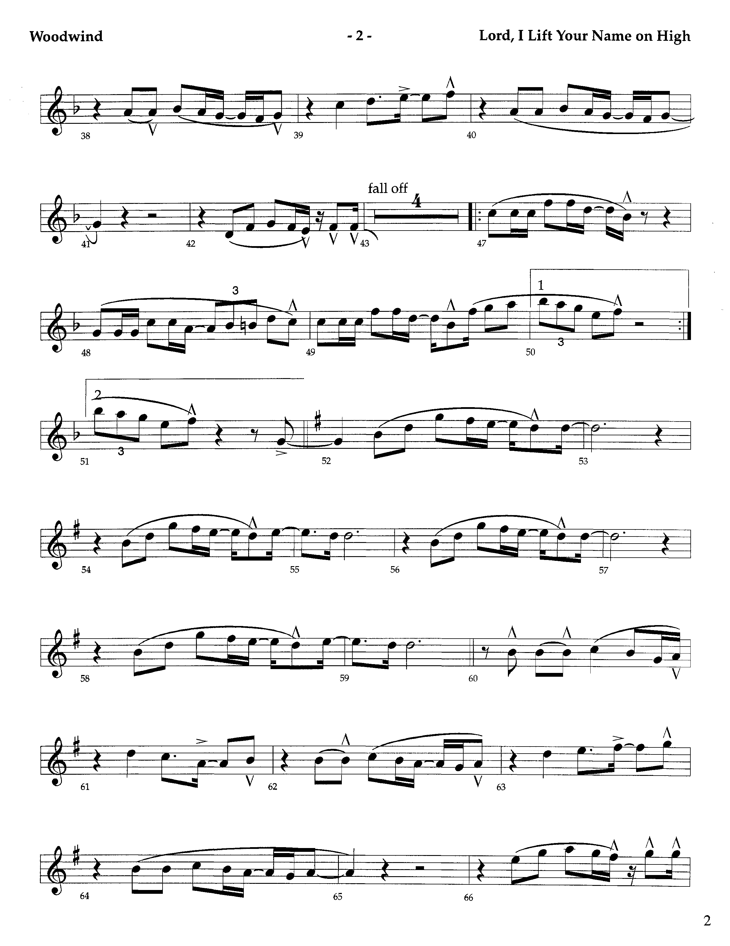 Lord I Lift Your Name On High (Instrumental) Winds (Lifeway Worship / Arr. Richard Kingsmore)