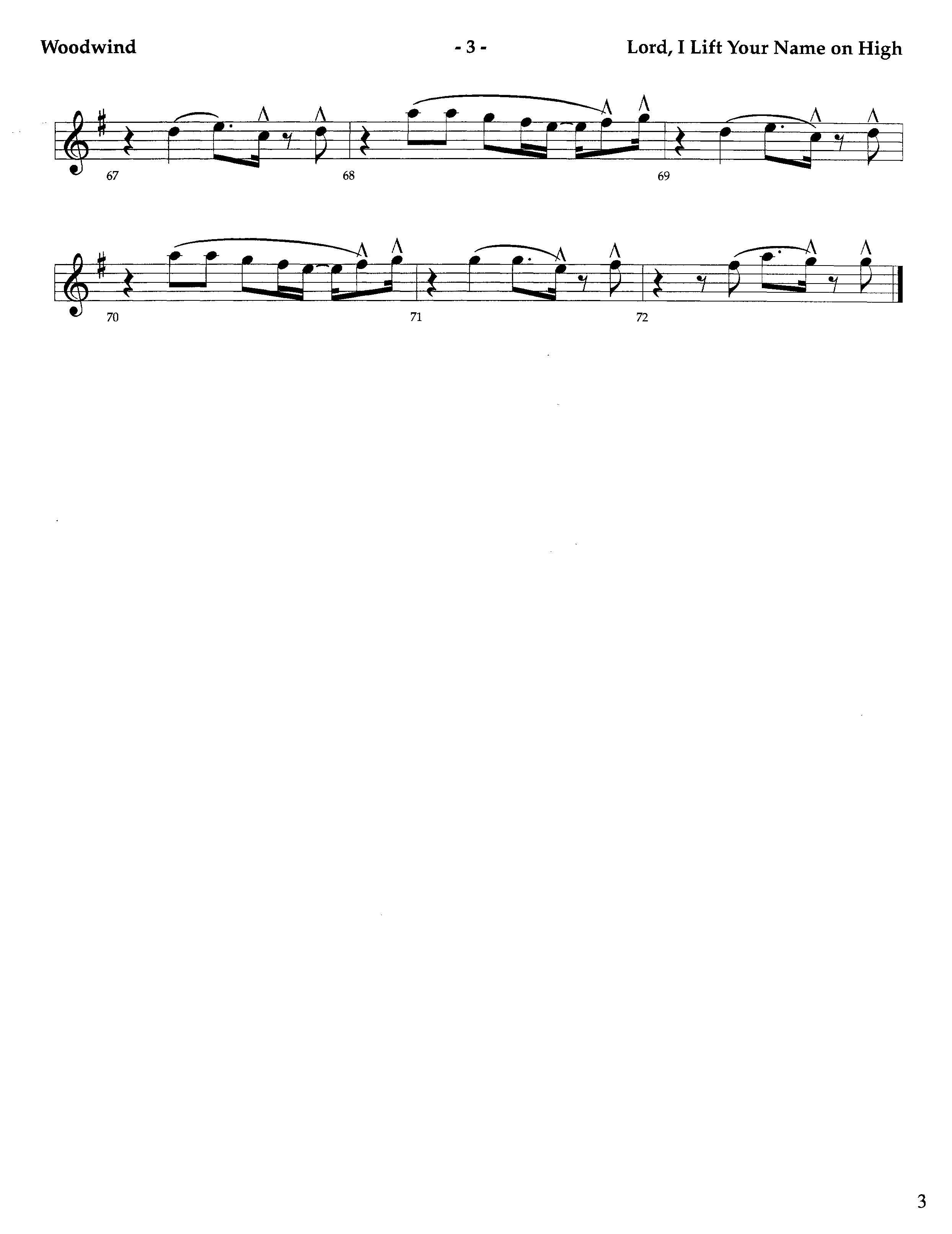 Lord I Lift Your Name On High (Instrumental) Winds (Lifeway Worship / Arr. Richard Kingsmore)