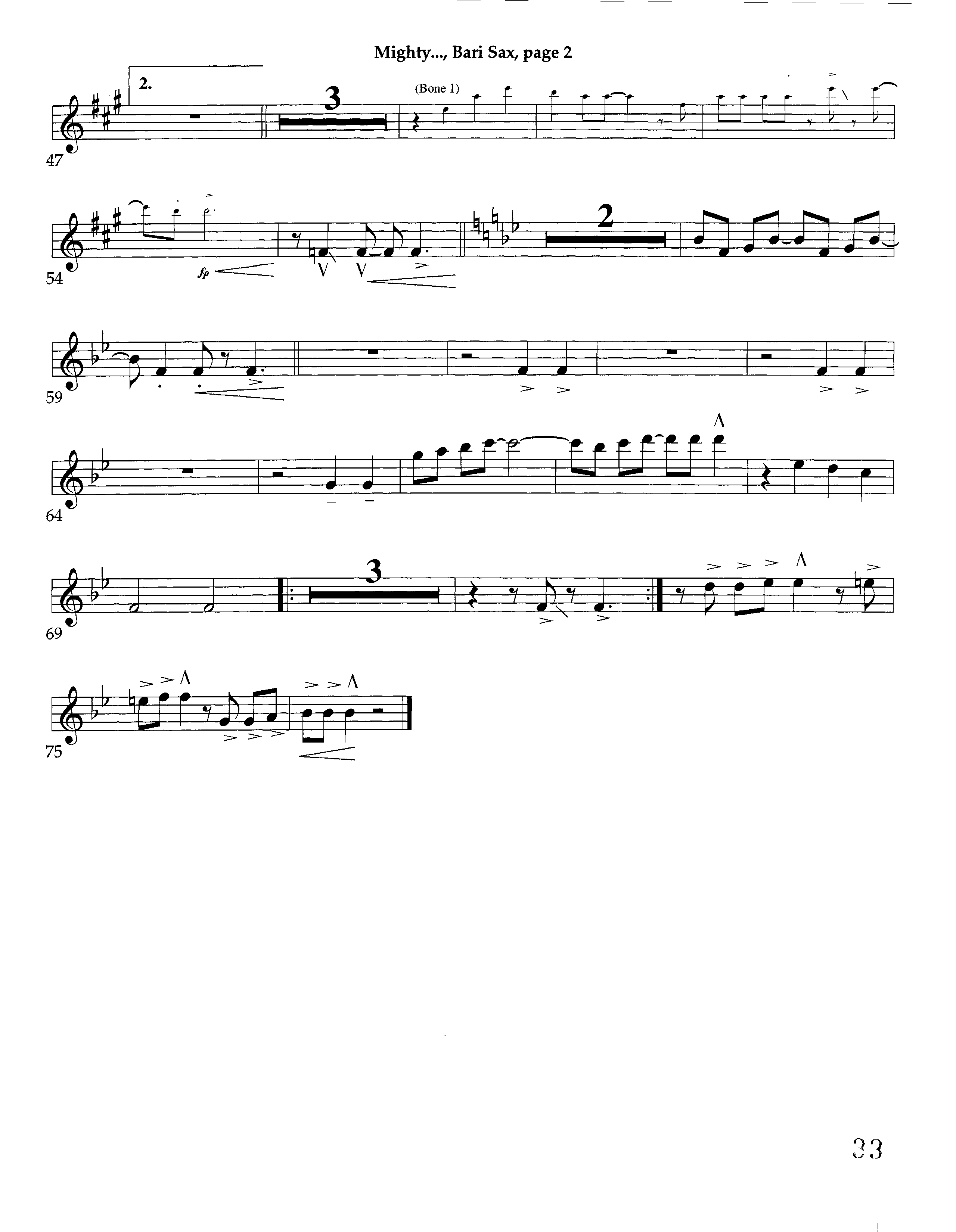 Mighty Is Our God (Instrumental) Bari Sax (Lifeway Worship / Arr. Richard Kingsmore)